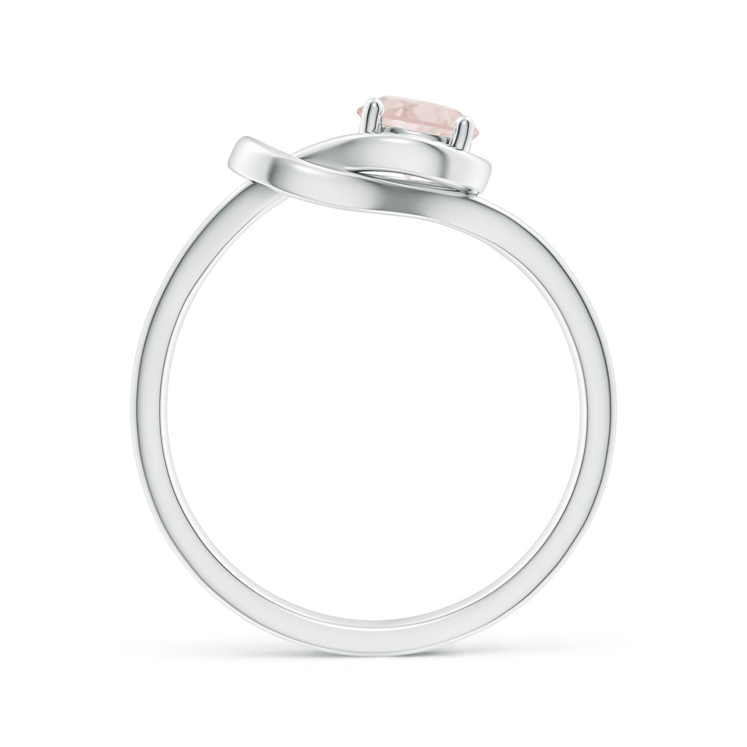 A - Morganite / 0.42 CT / 14 KT White Gold