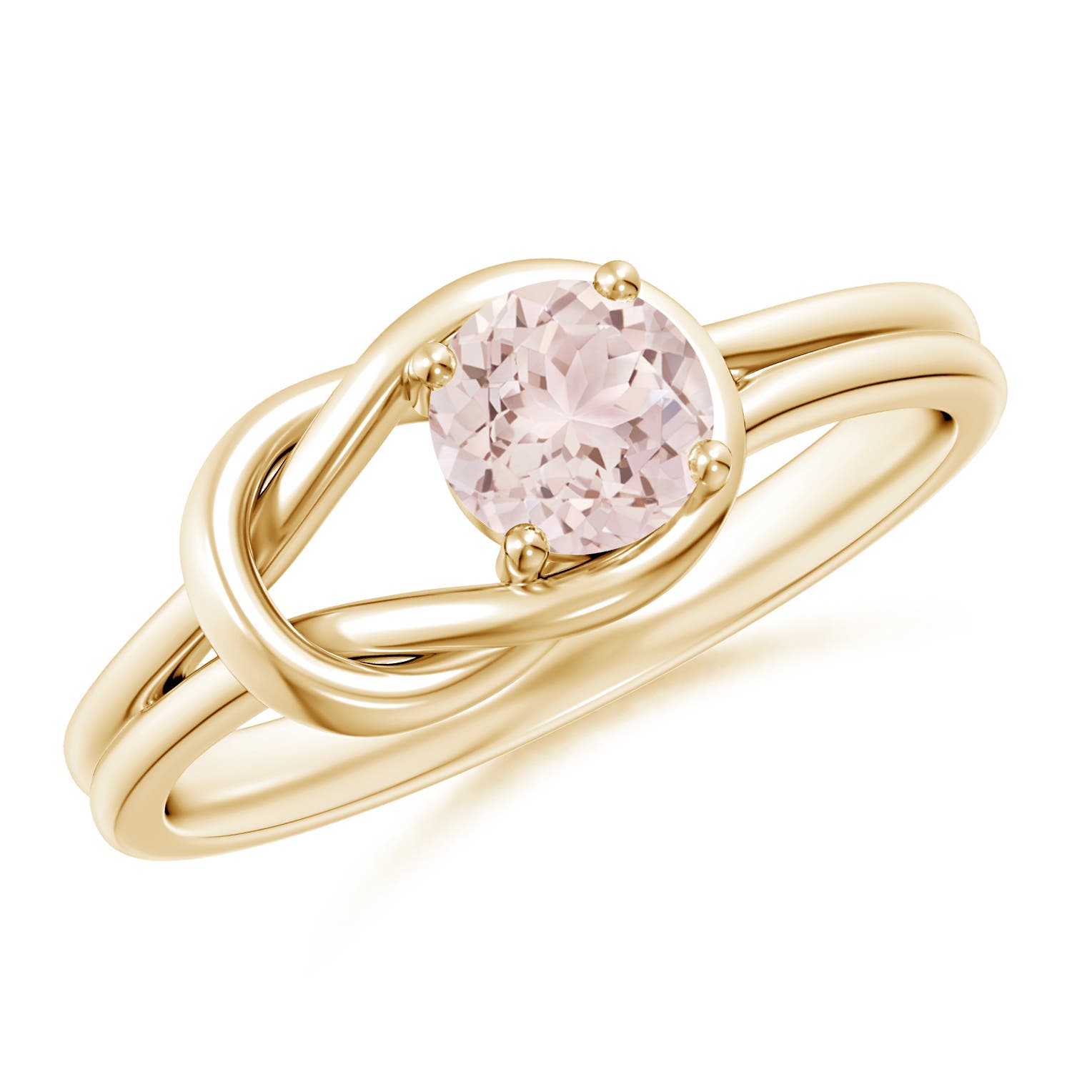 A - Morganite / 0.42 CT / 14 KT Yellow Gold