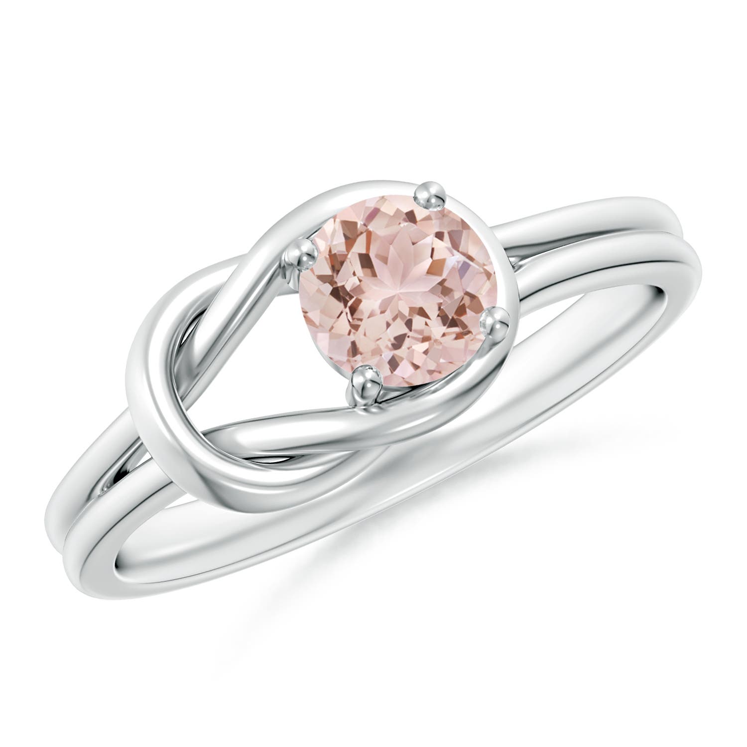 AAA - Morganite / 0.42 CT / 14 KT White Gold