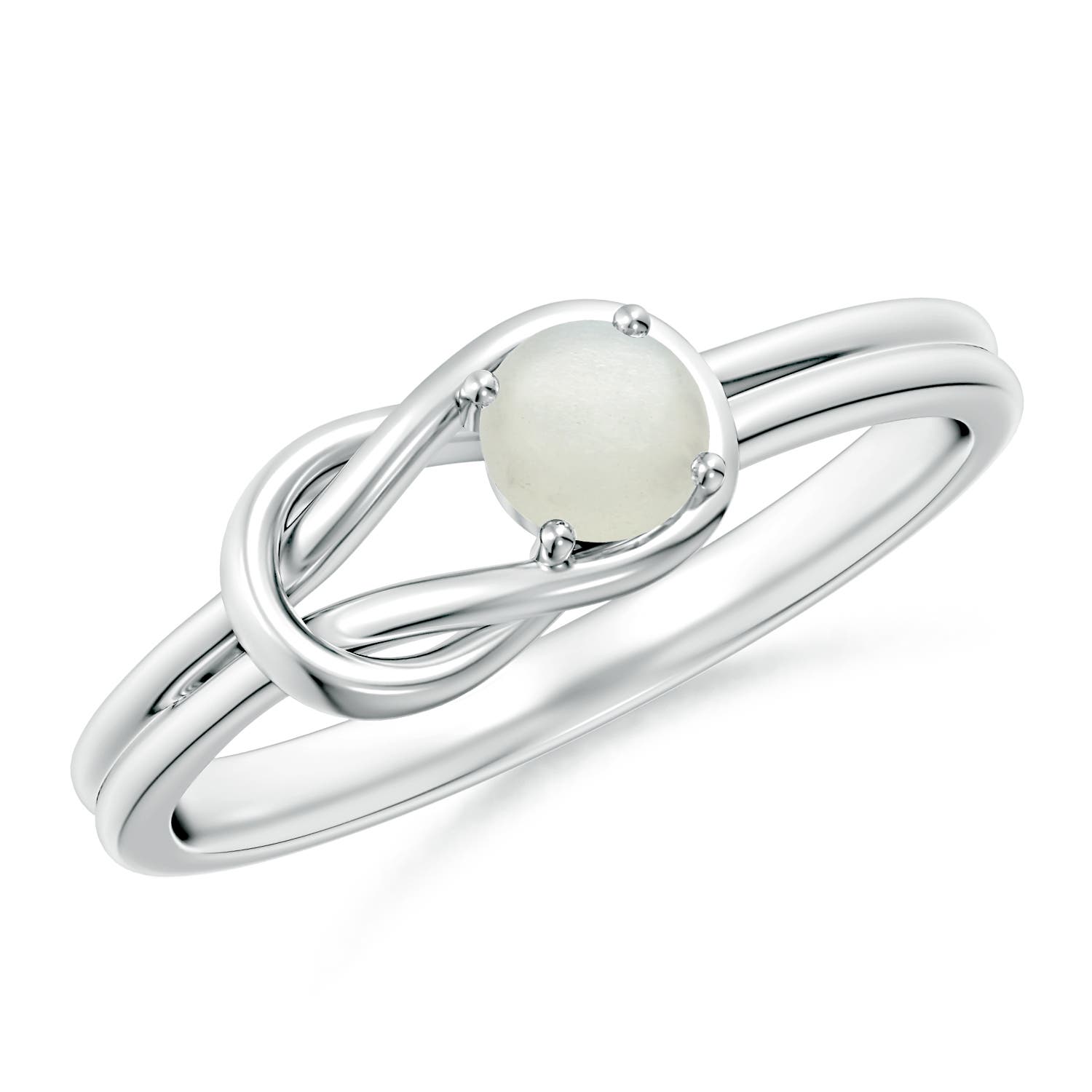 AA - Moonstone / 0.24 CT / 14 KT White Gold