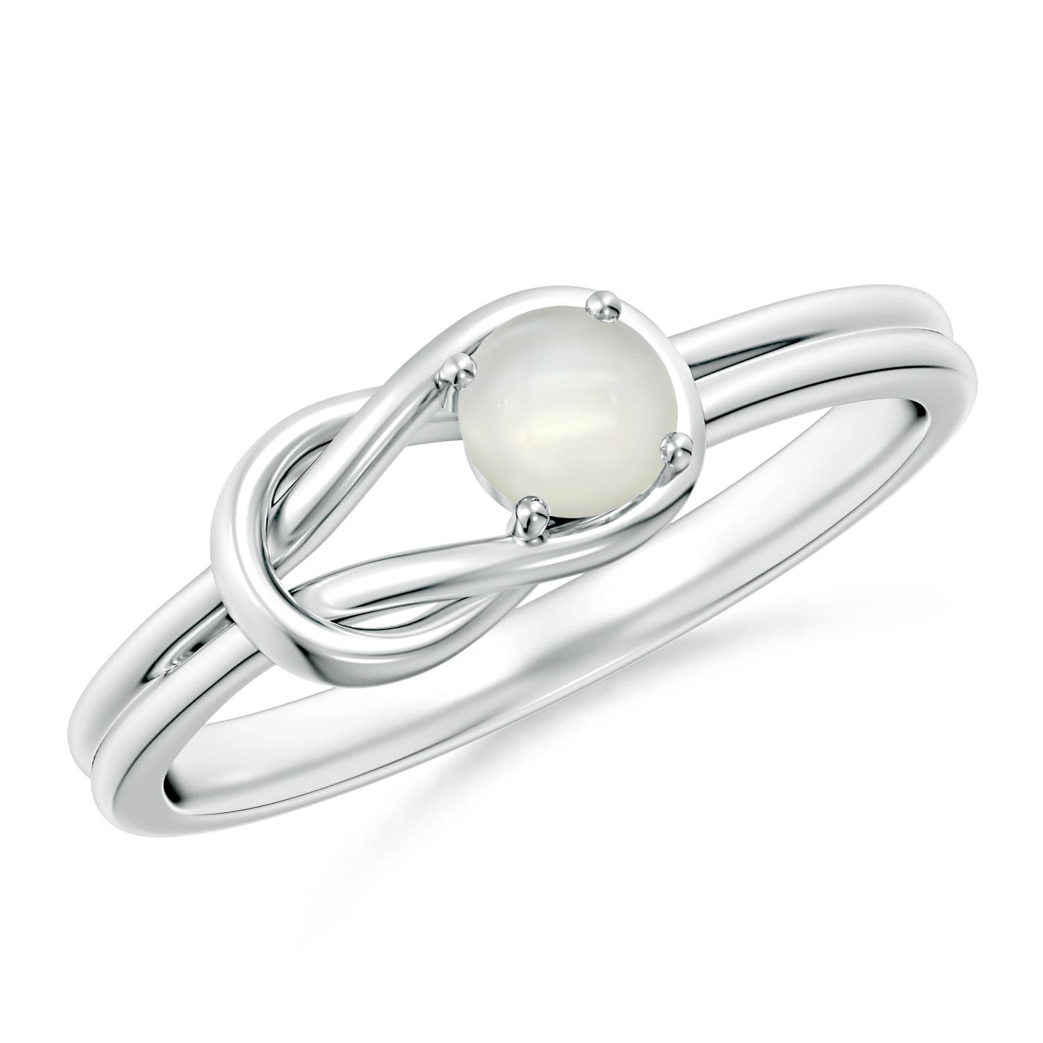 AAAA - Moonstone / 0.24 CT / 14 KT White Gold