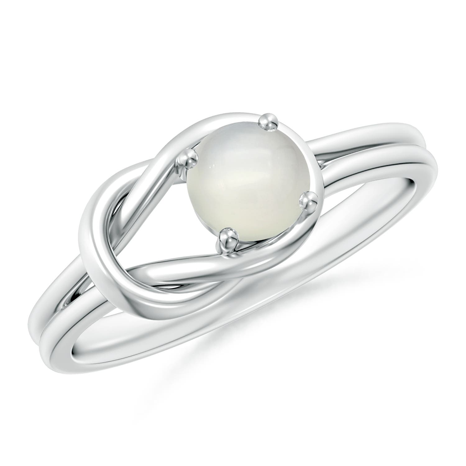 AAA - Moonstone / 0.45 CT / 14 KT White Gold