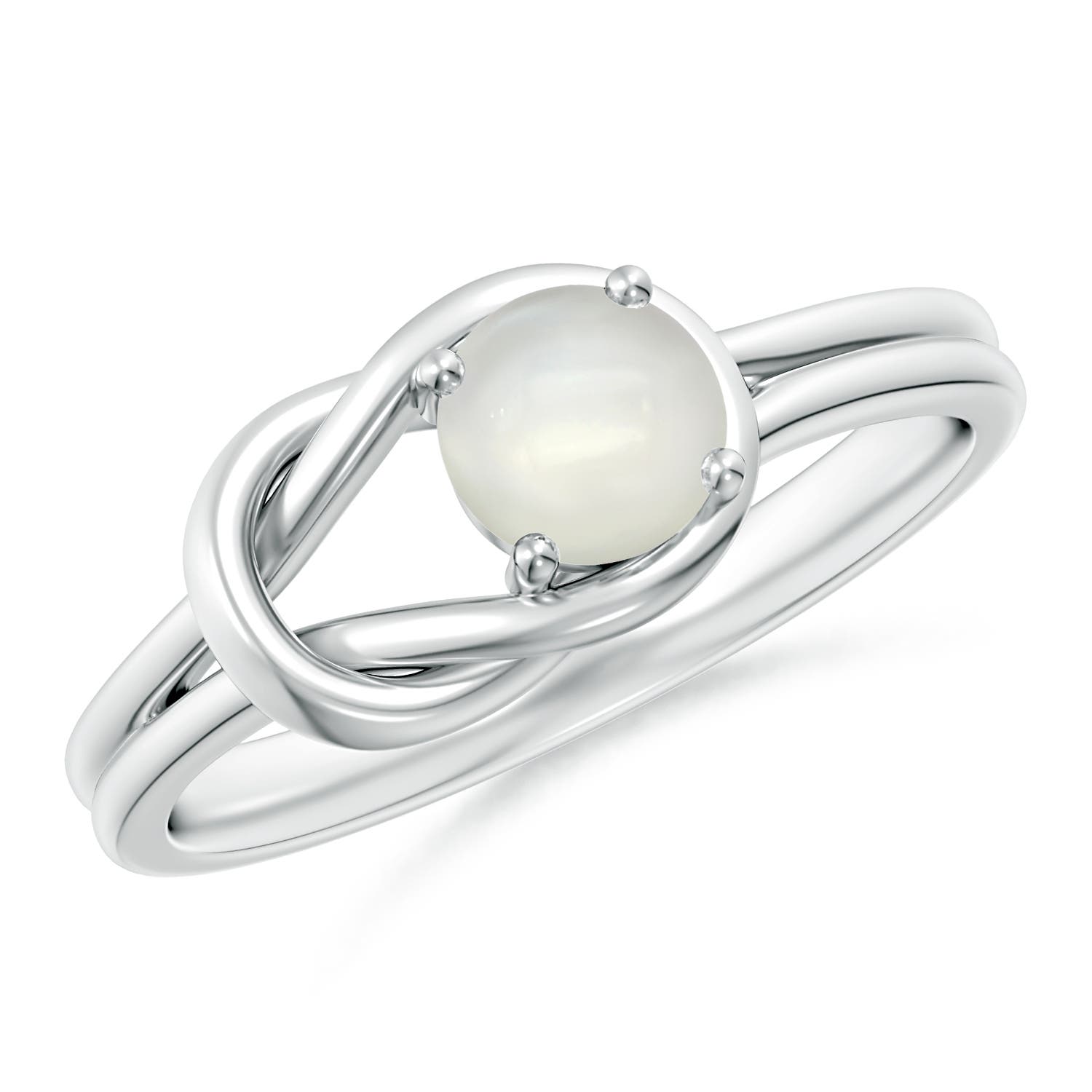 AAAA - Moonstone / 0.45 CT / 14 KT White Gold