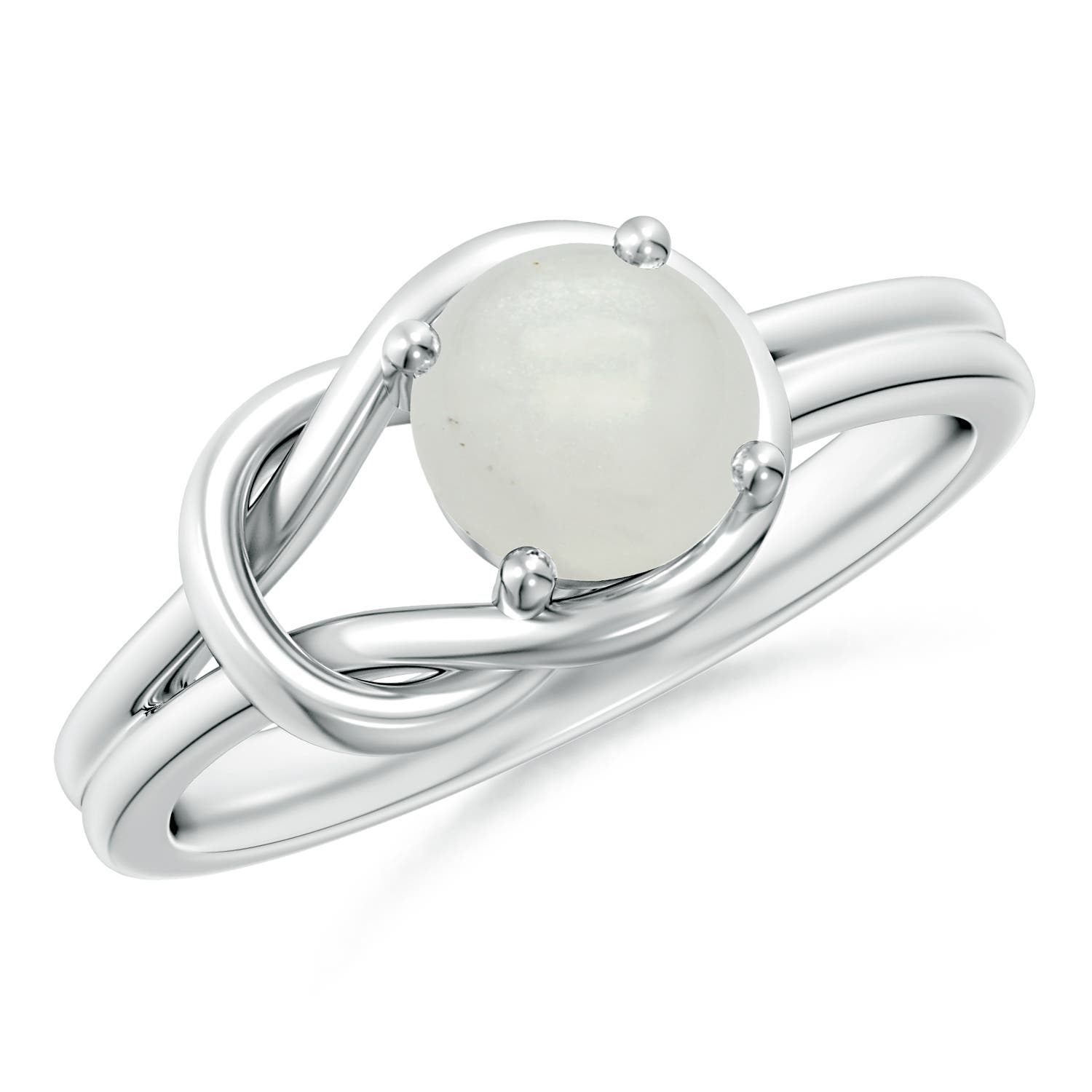 A - Moonstone / 0.8 CT / 14 KT White Gold