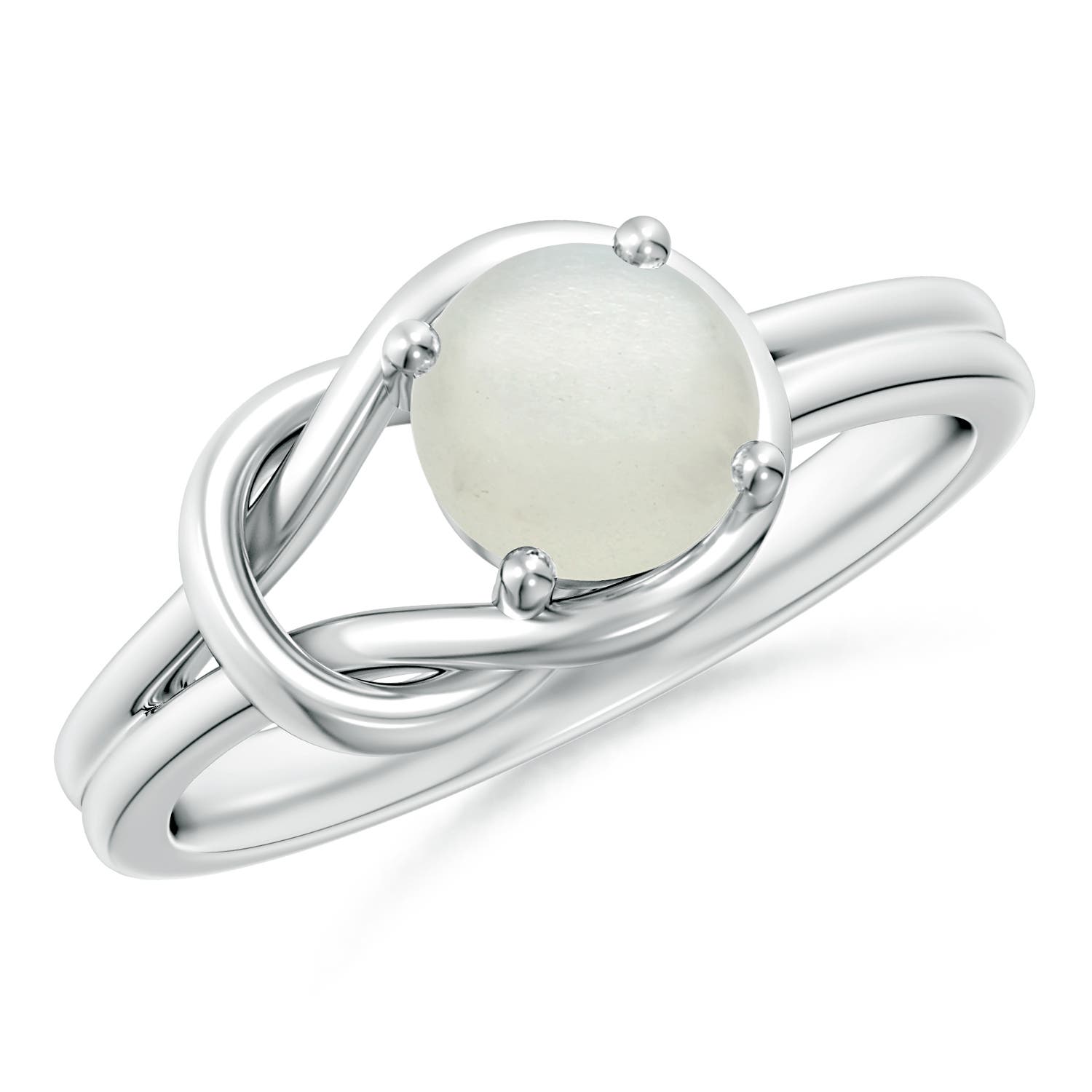 AA - Moonstone / 0.8 CT / 14 KT White Gold