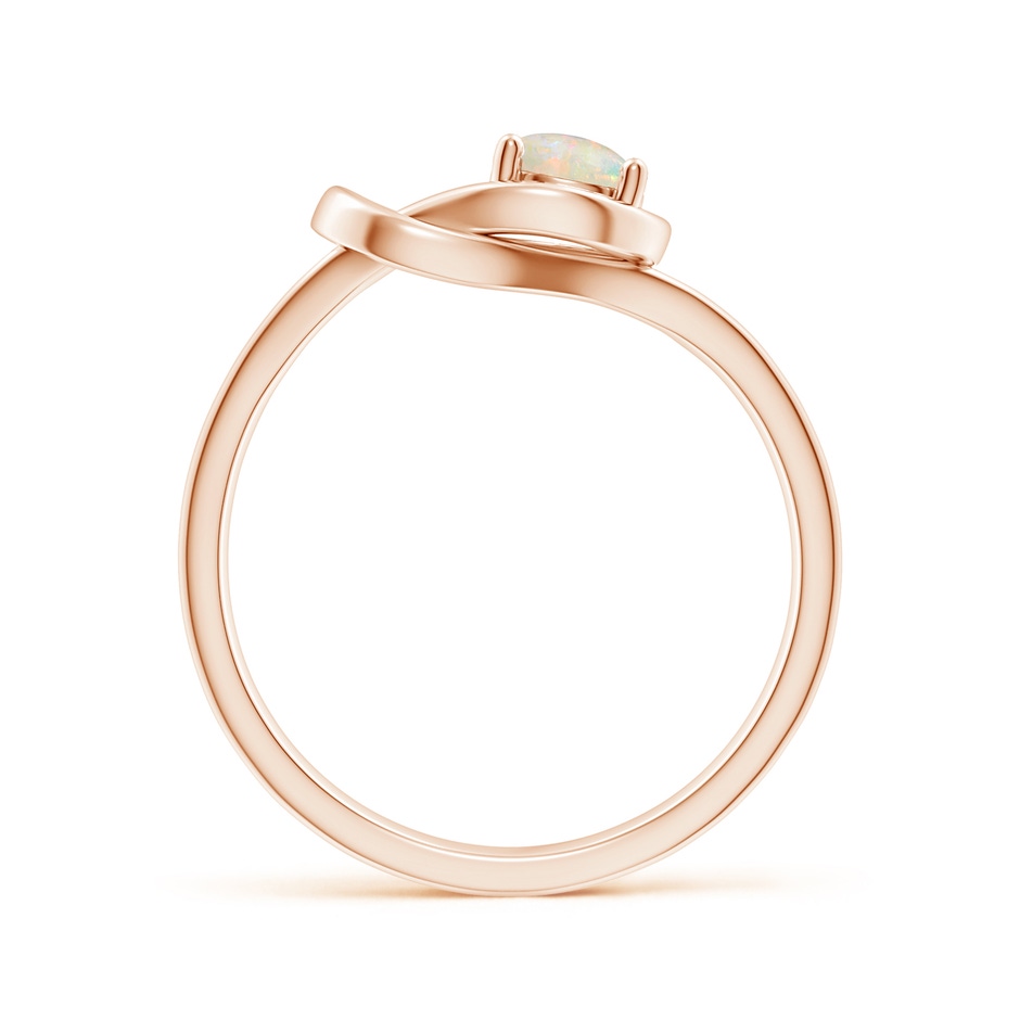 5mm AAAA Solitaire Opal Infinity Knot Ring in Rose Gold side 199