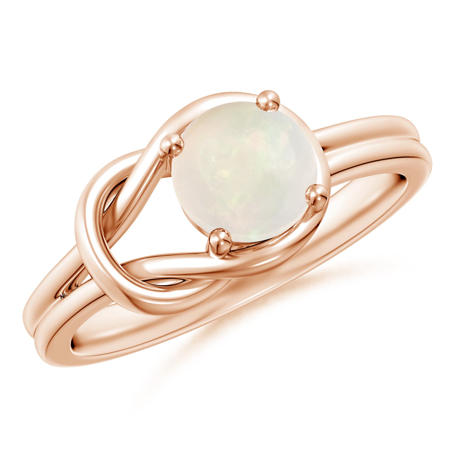 A - Opal / 0.5 CT / 14 KT Rose Gold