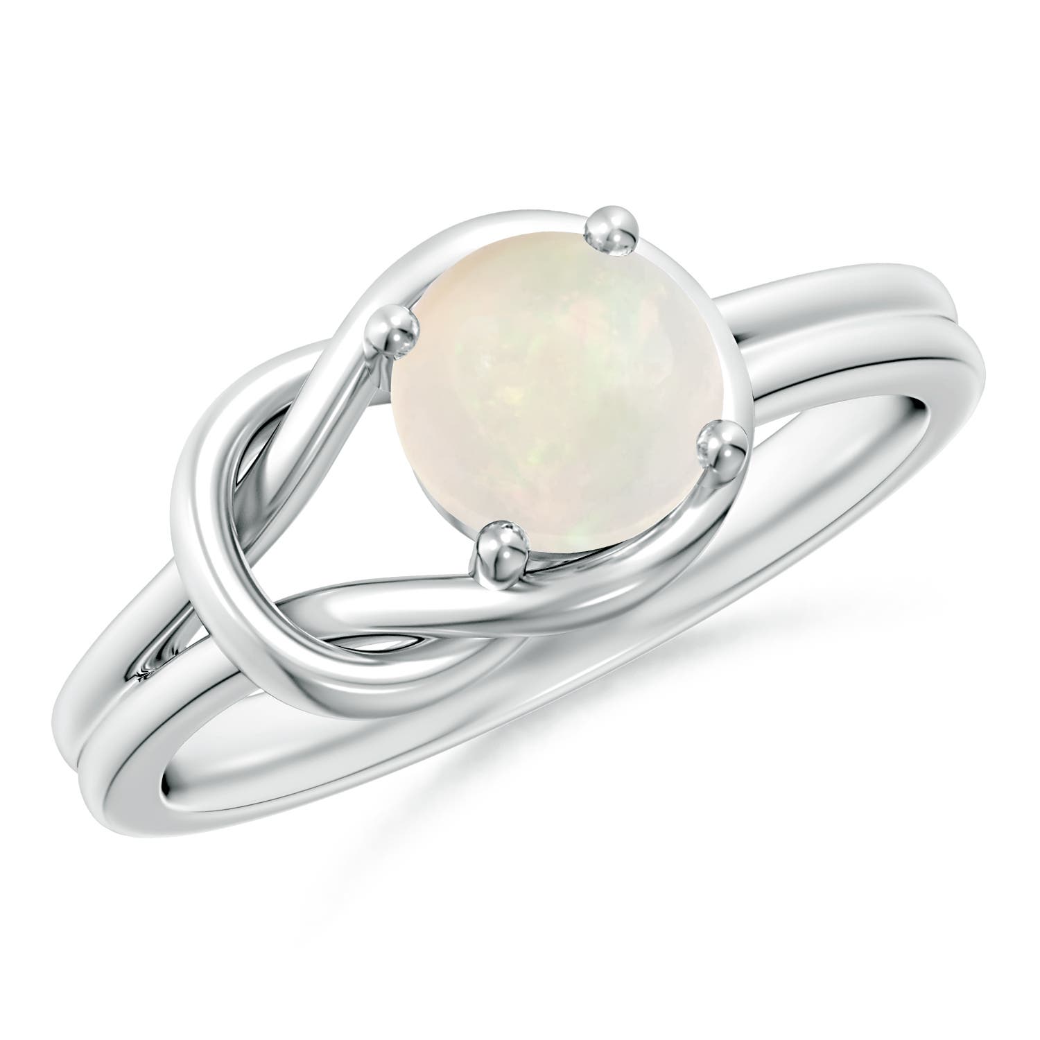 A - Opal / 0.5 CT / 14 KT White Gold