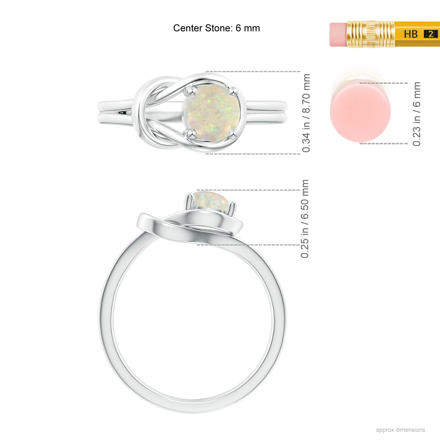 AAA - Opal / 0.5 CT / 14 KT White Gold