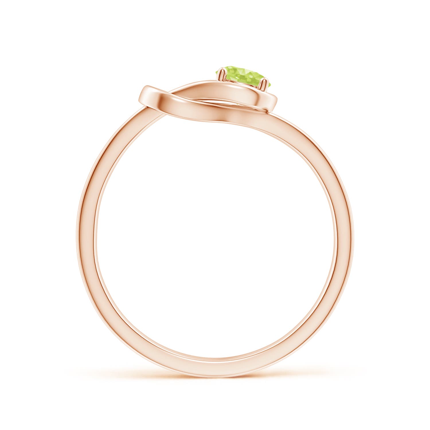 A - Peridot / 0.3 CT / 14 KT Rose Gold