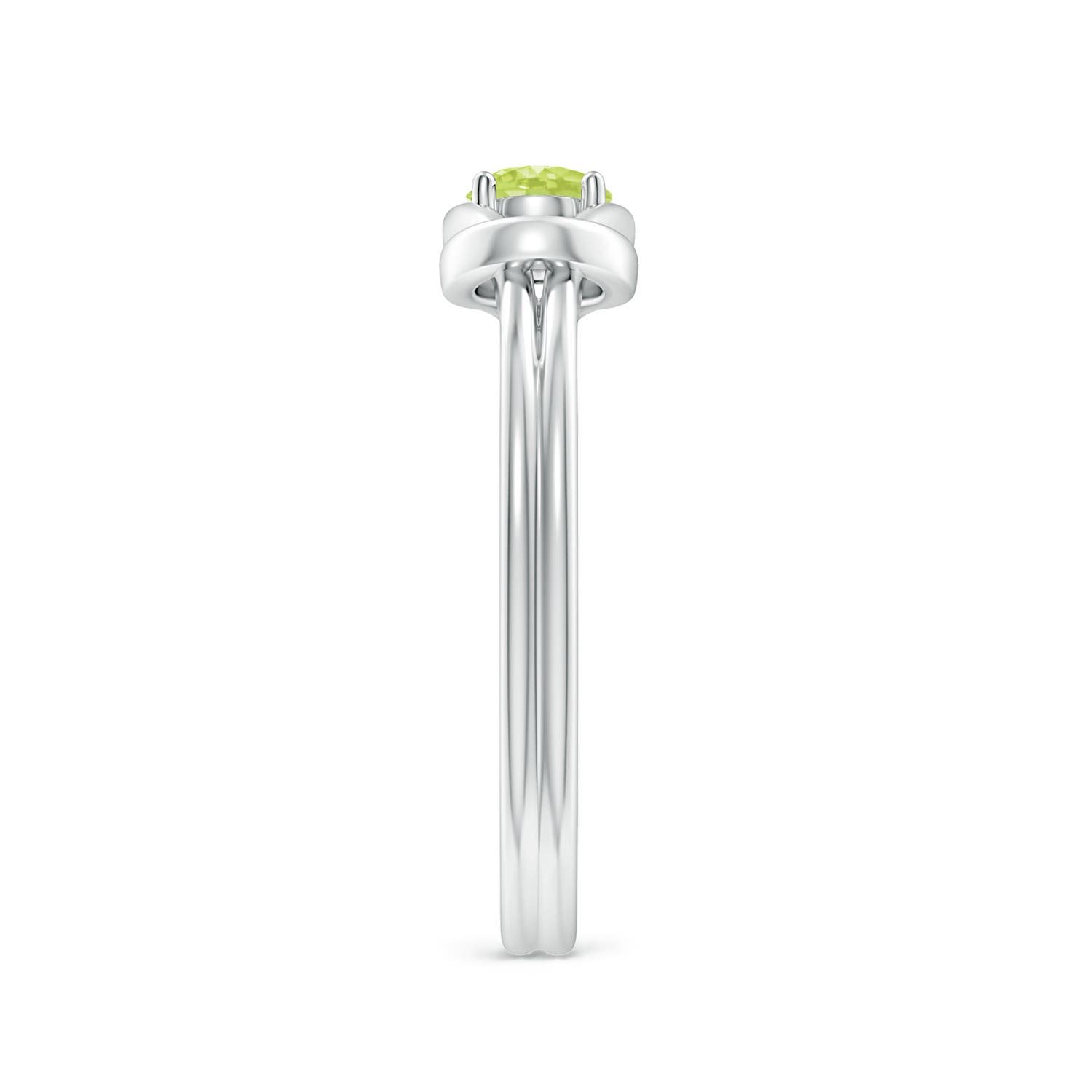 A - Peridot / 0.3 CT / 14 KT White Gold