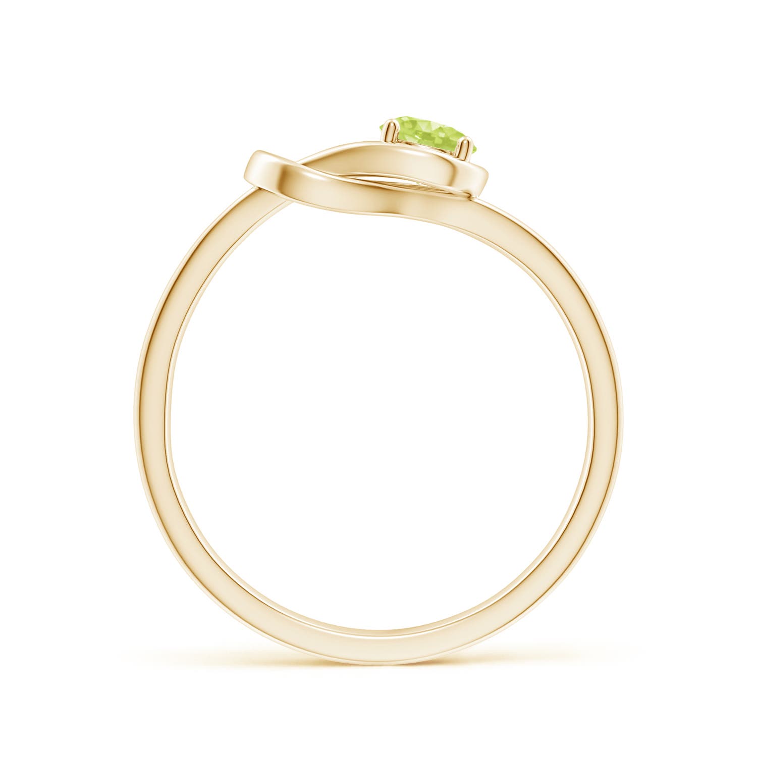 A - Peridot / 0.3 CT / 14 KT Yellow Gold