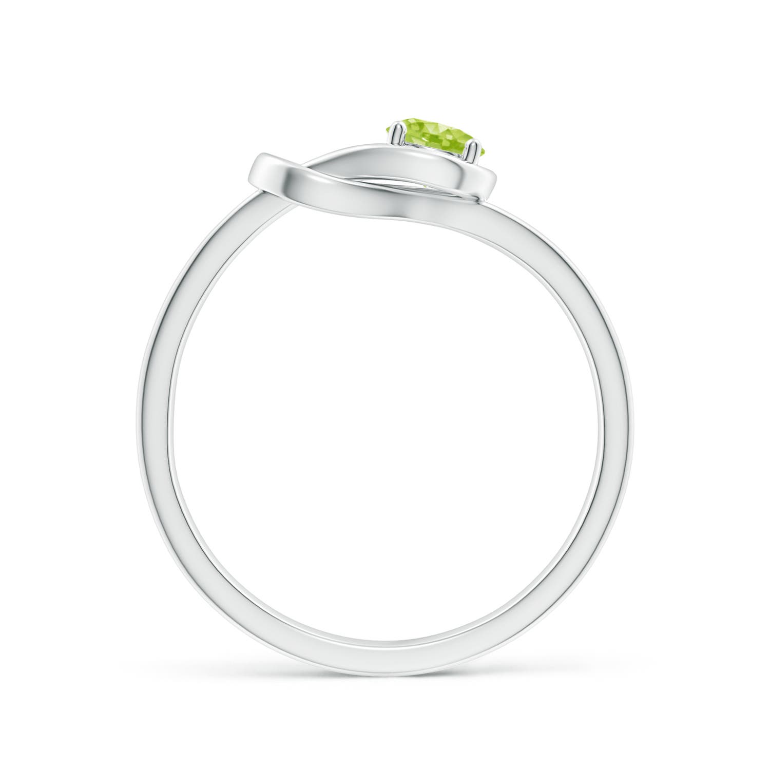 AA - Peridot / 0.3 CT / 14 KT White Gold