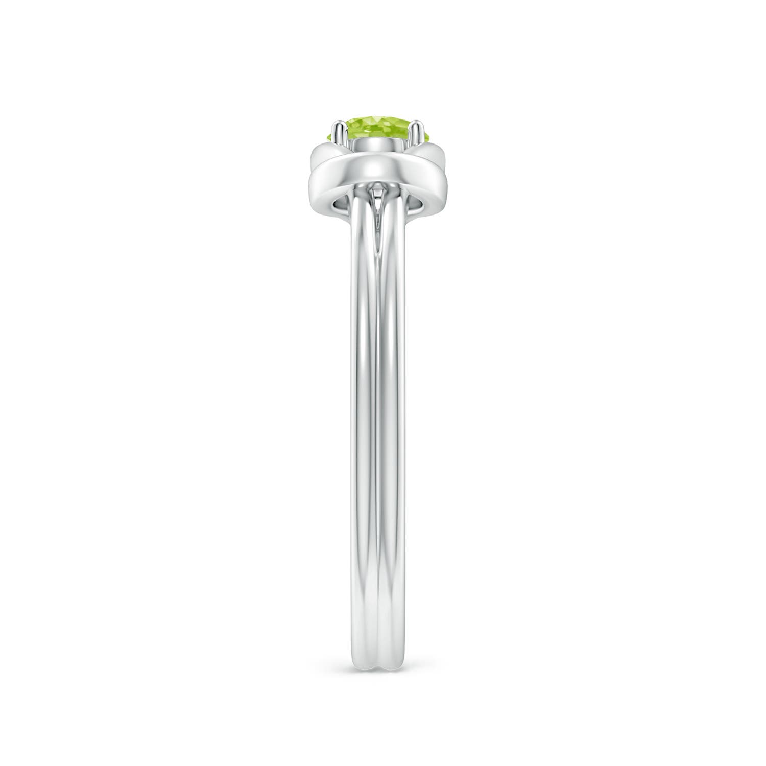 AA - Peridot / 0.3 CT / 14 KT White Gold