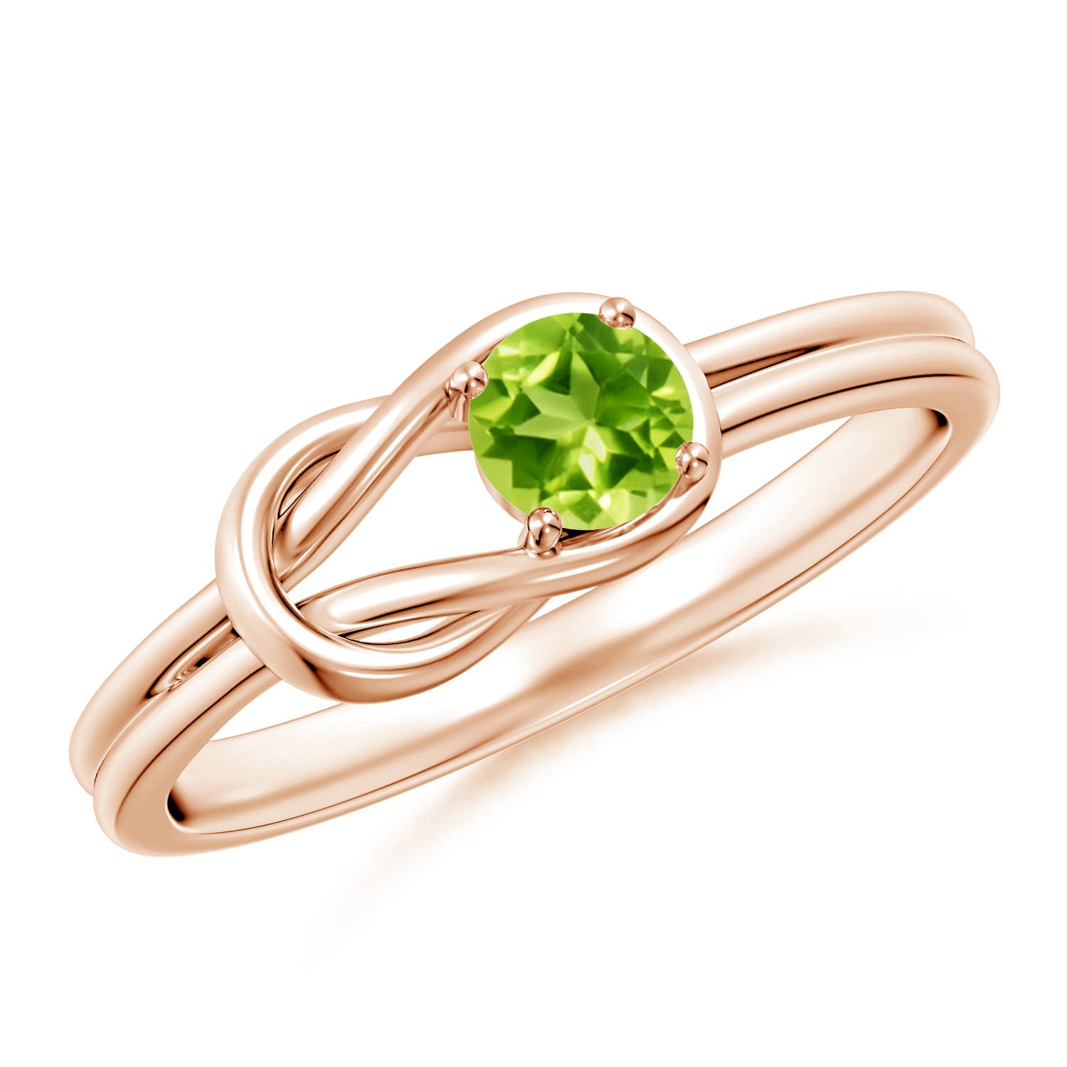 AAA - Peridot / 0.3 CT / 14 KT Rose Gold