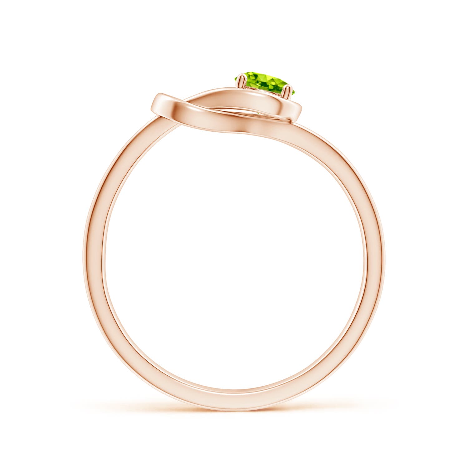 AAA - Peridot / 0.3 CT / 14 KT Rose Gold