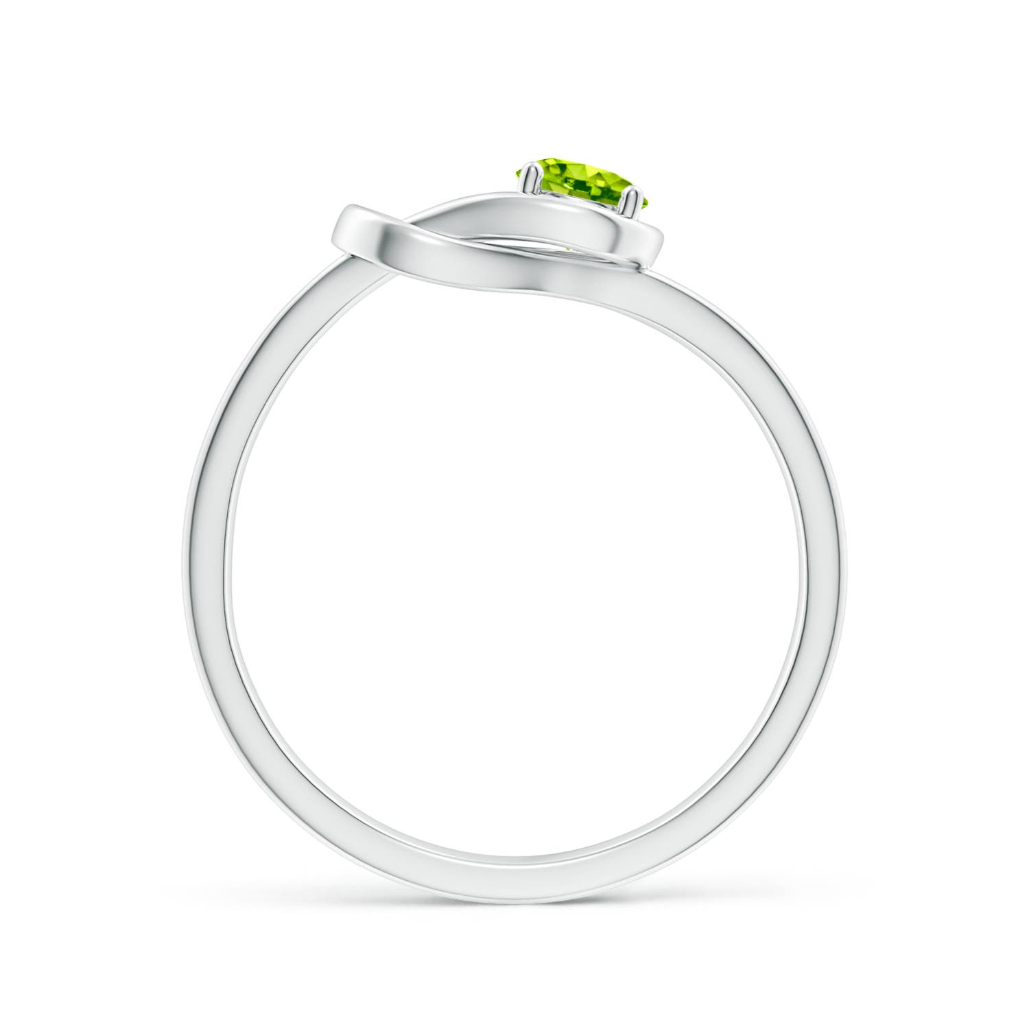 AAA - Peridot / 0.3 CT / 14 KT White Gold