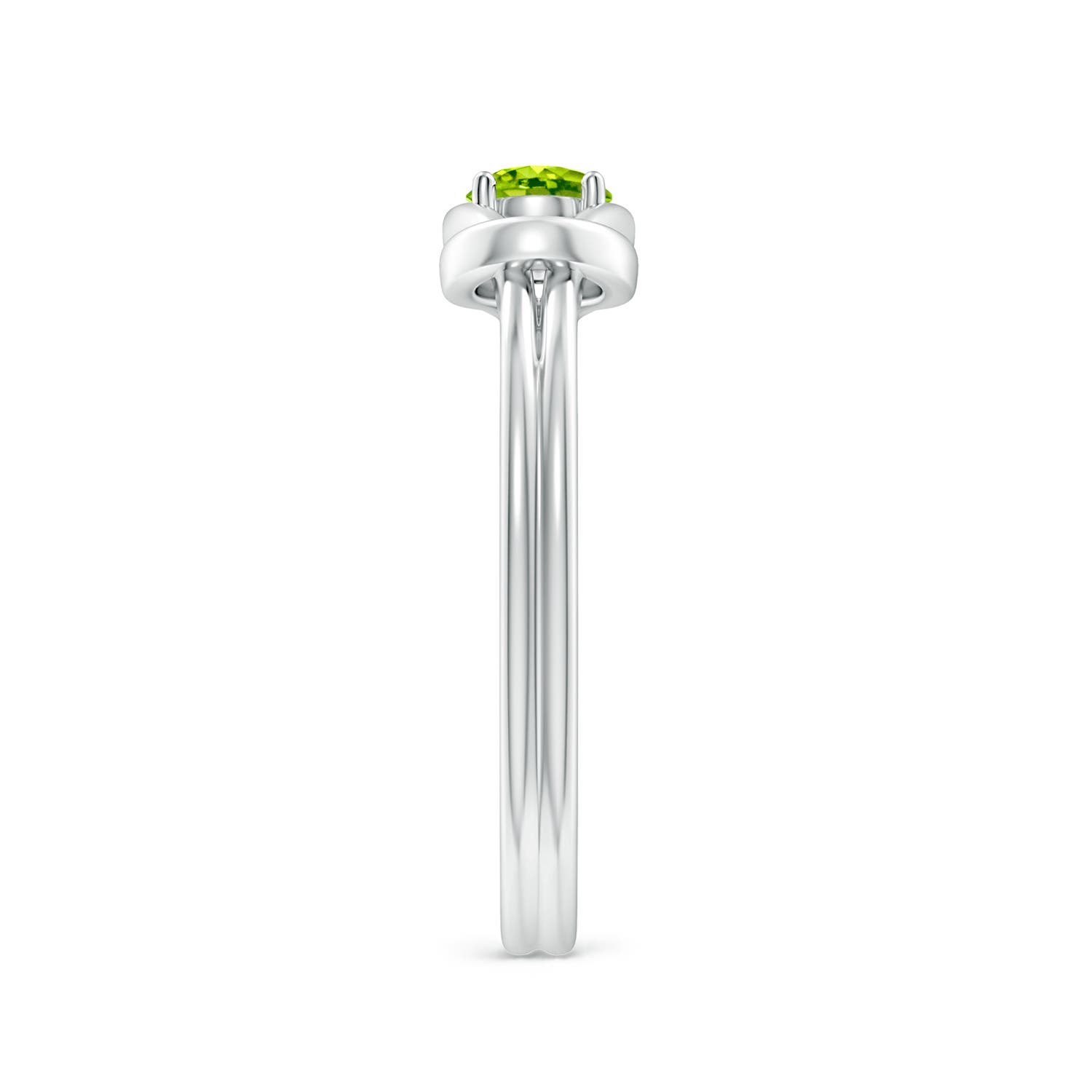 AAA - Peridot / 0.3 CT / 14 KT White Gold