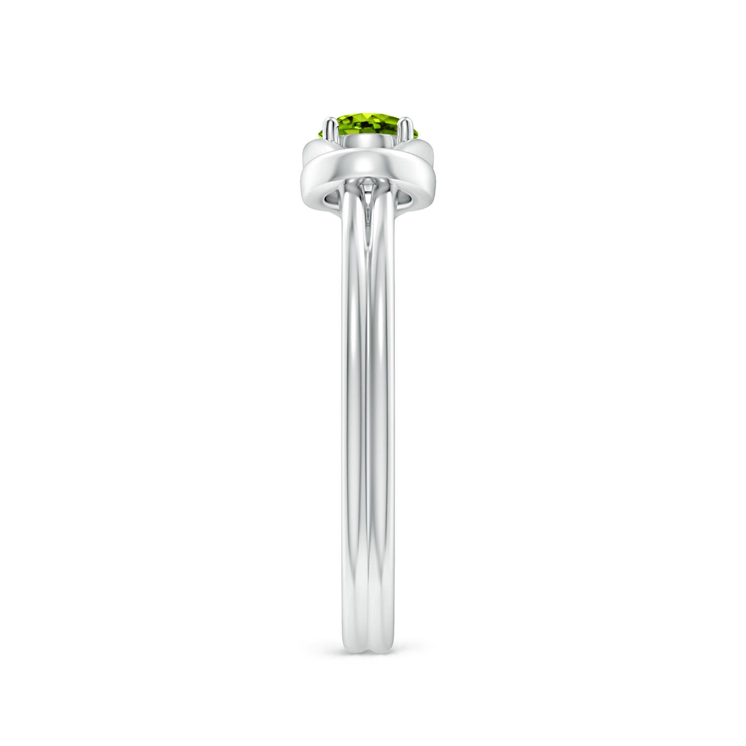 AAAA - Peridot / 0.3 CT / 14 KT White Gold