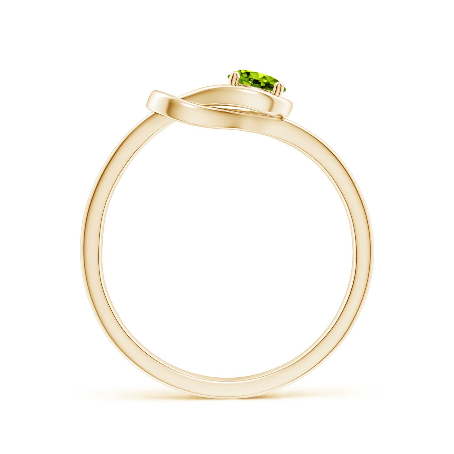 AAAA - Peridot / 0.3 CT / 14 KT Yellow Gold