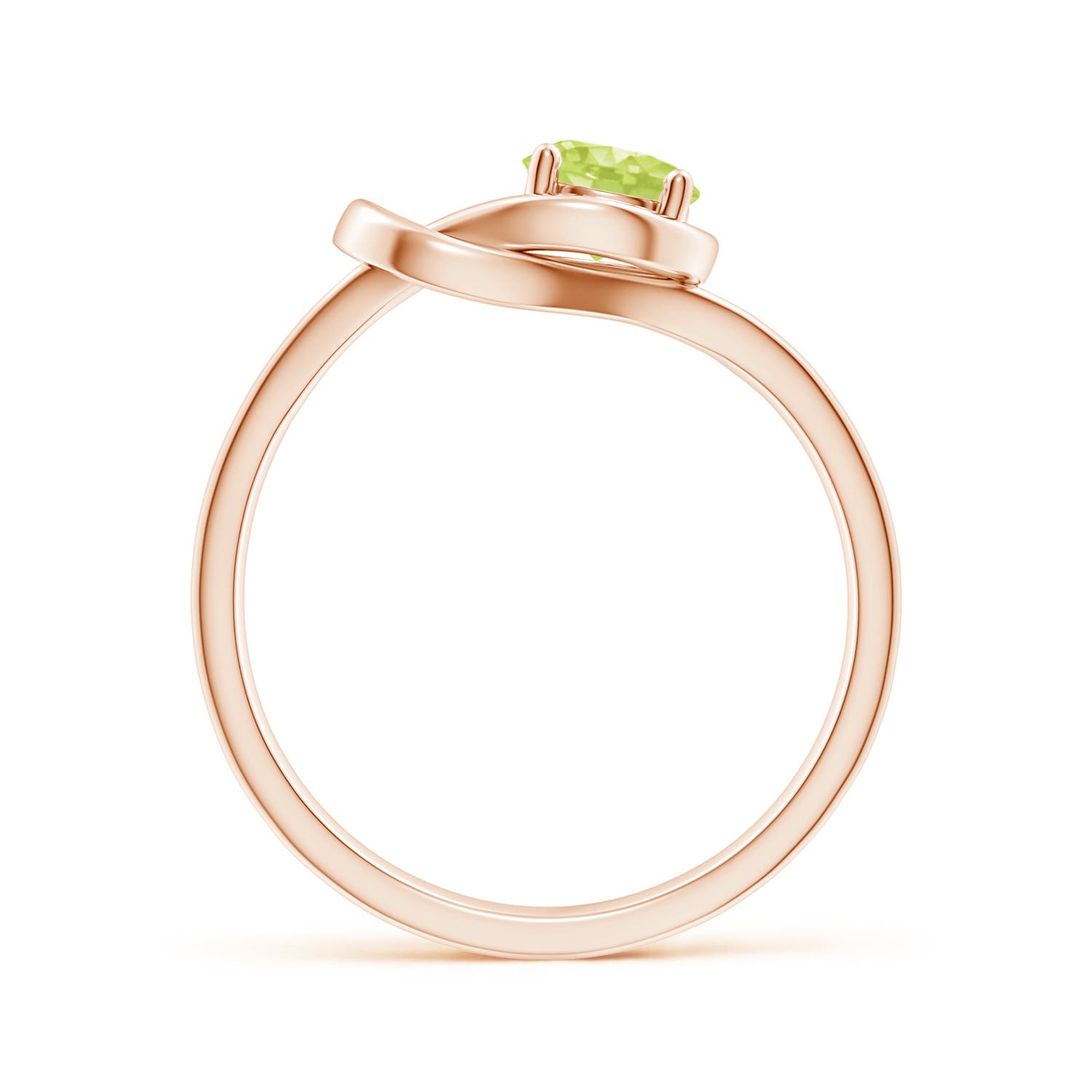 A - Peridot / 0.55 CT / 14 KT Rose Gold