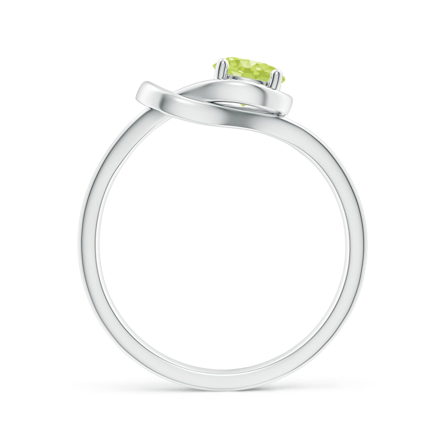 A - Peridot / 0.55 CT / 14 KT White Gold