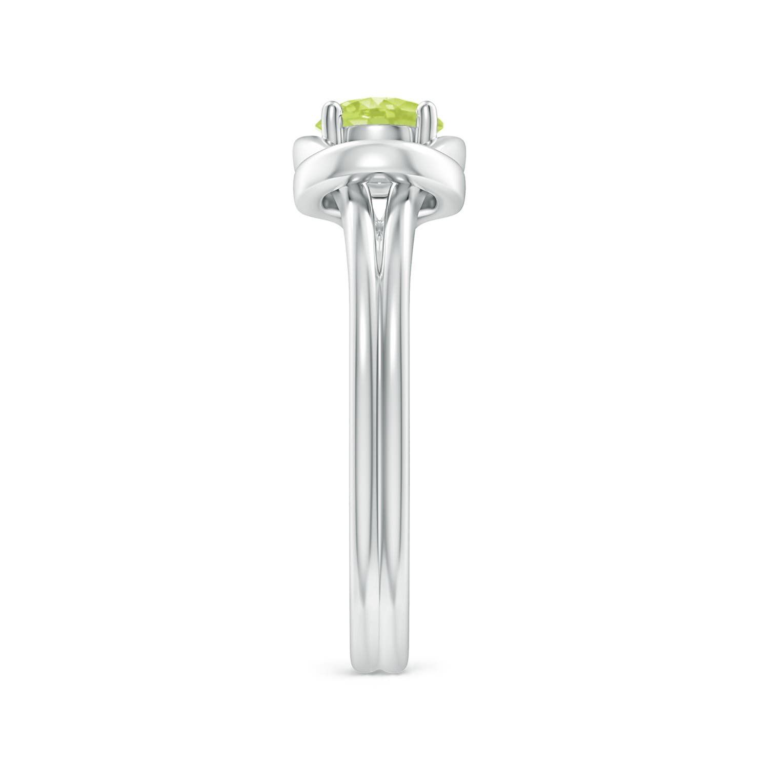 A - Peridot / 0.55 CT / 14 KT White Gold