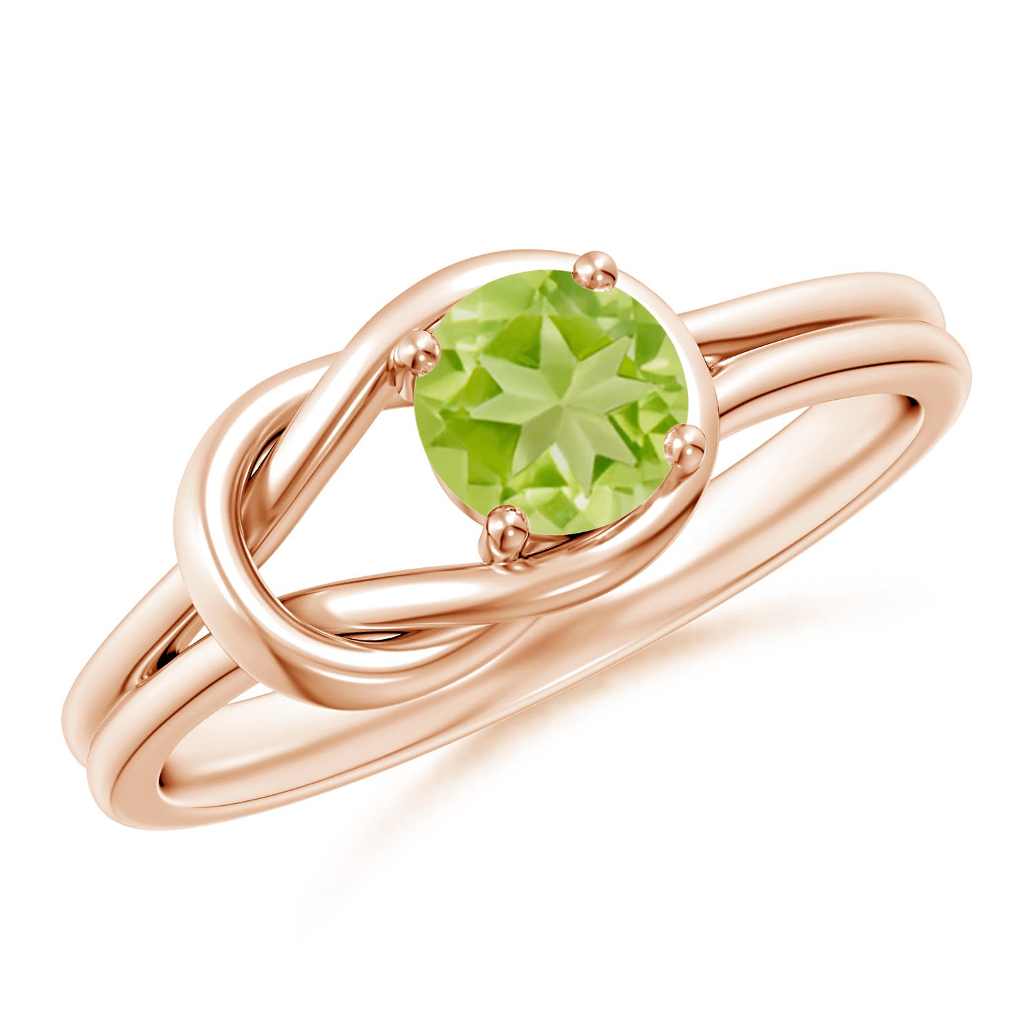 AA - Peridot / 0.55 CT / 14 KT Rose Gold