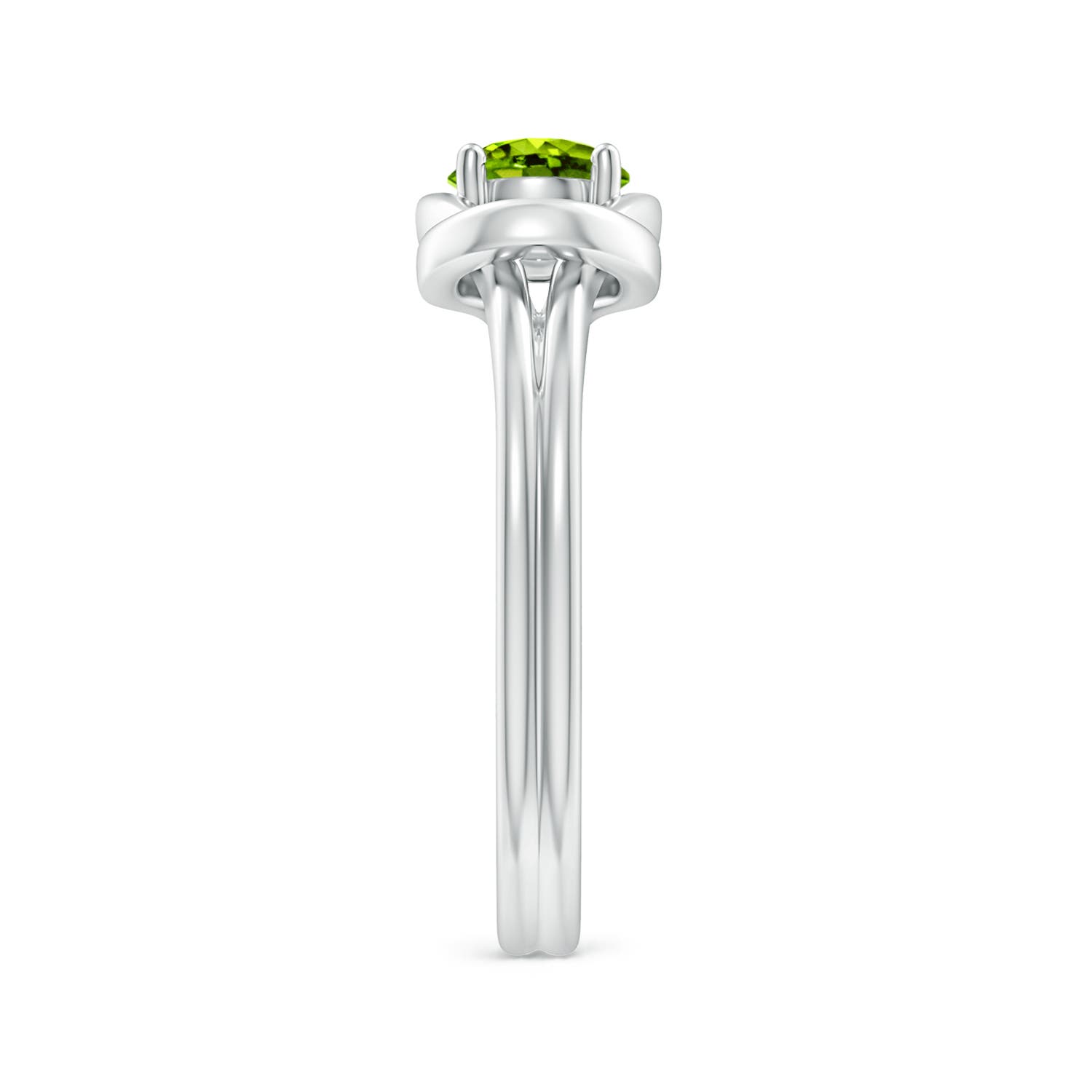 AAAA - Peridot / 0.55 CT / 14 KT White Gold