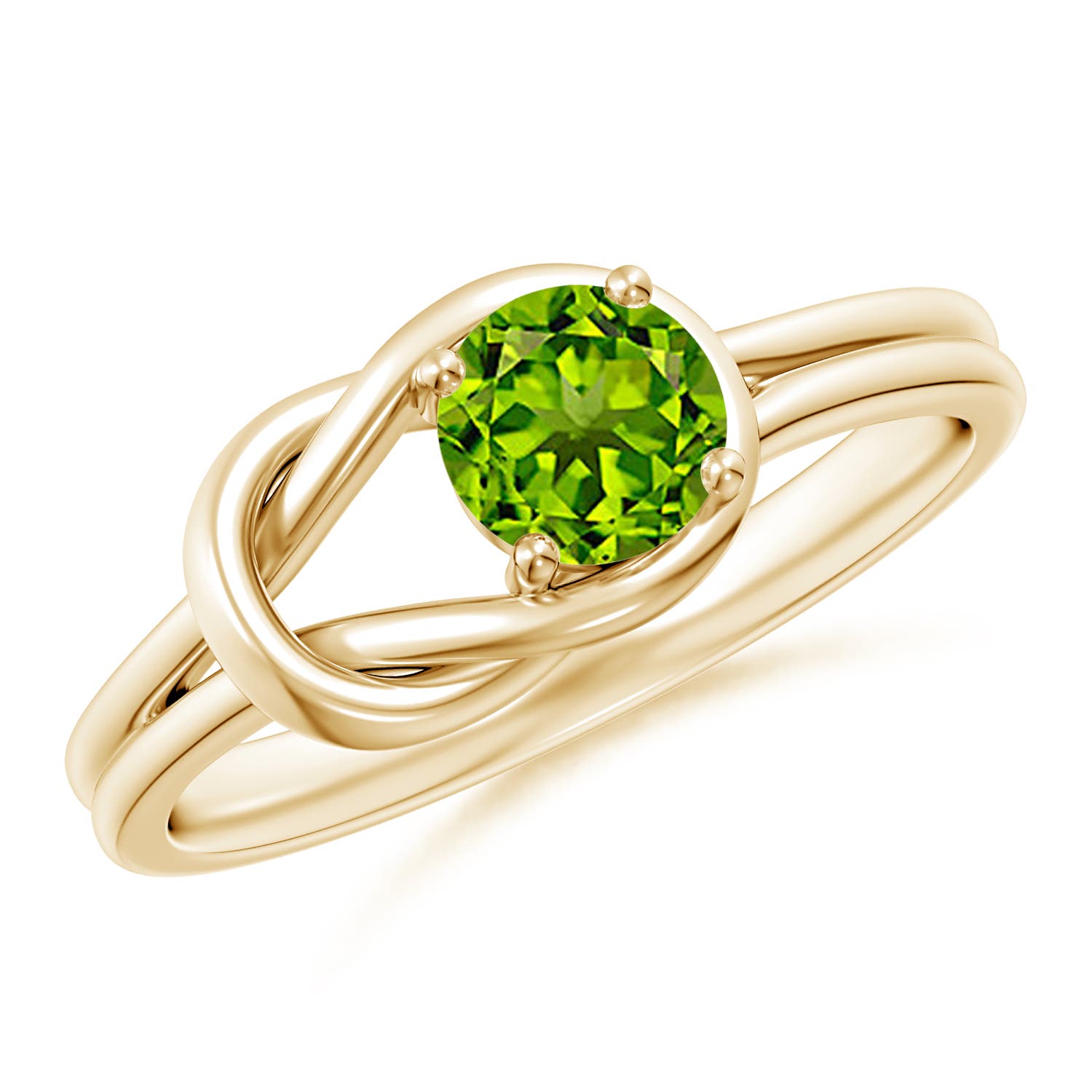 AAAA - Peridot / 0.55 CT / 14 KT Yellow Gold