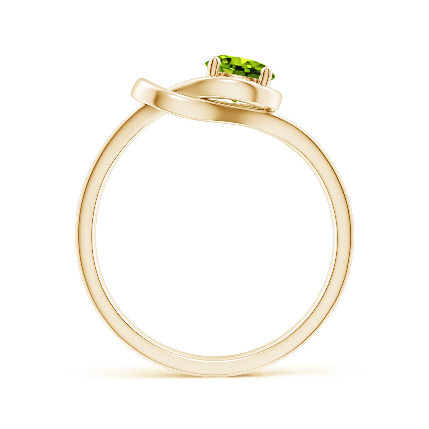 AAAA - Peridot / 0.55 CT / 14 KT Yellow Gold