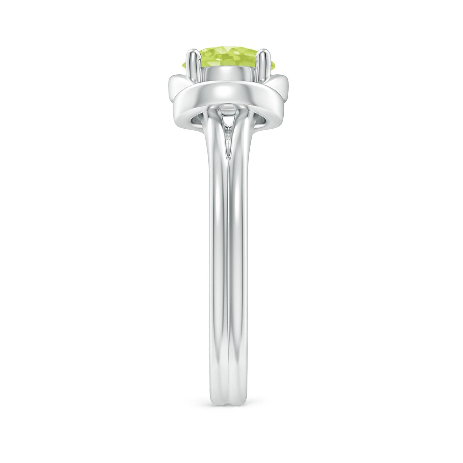 A - Peridot / 0.95 CT / 14 KT White Gold