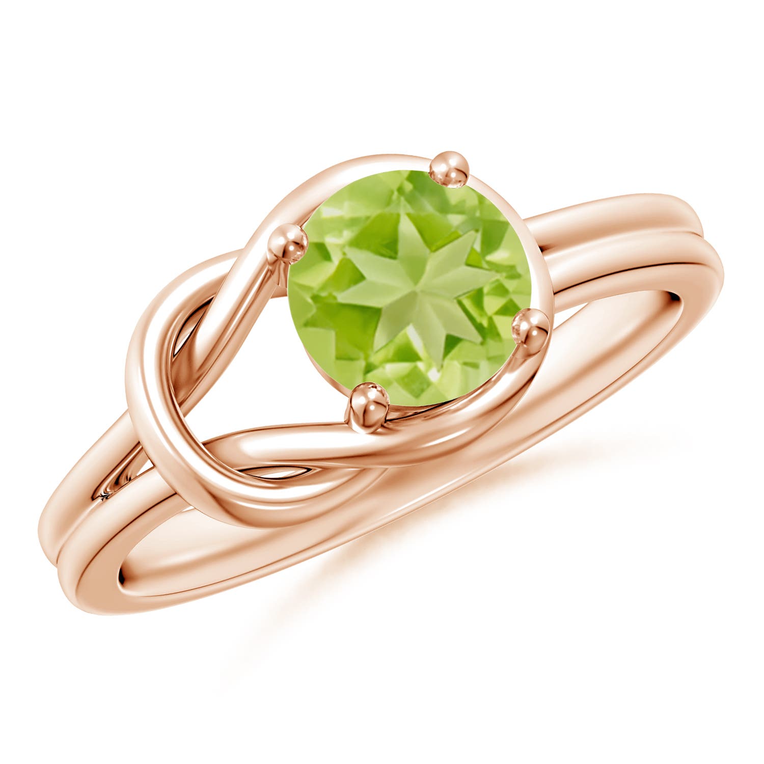 AA - Peridot / 0.95 CT / 14 KT Rose Gold