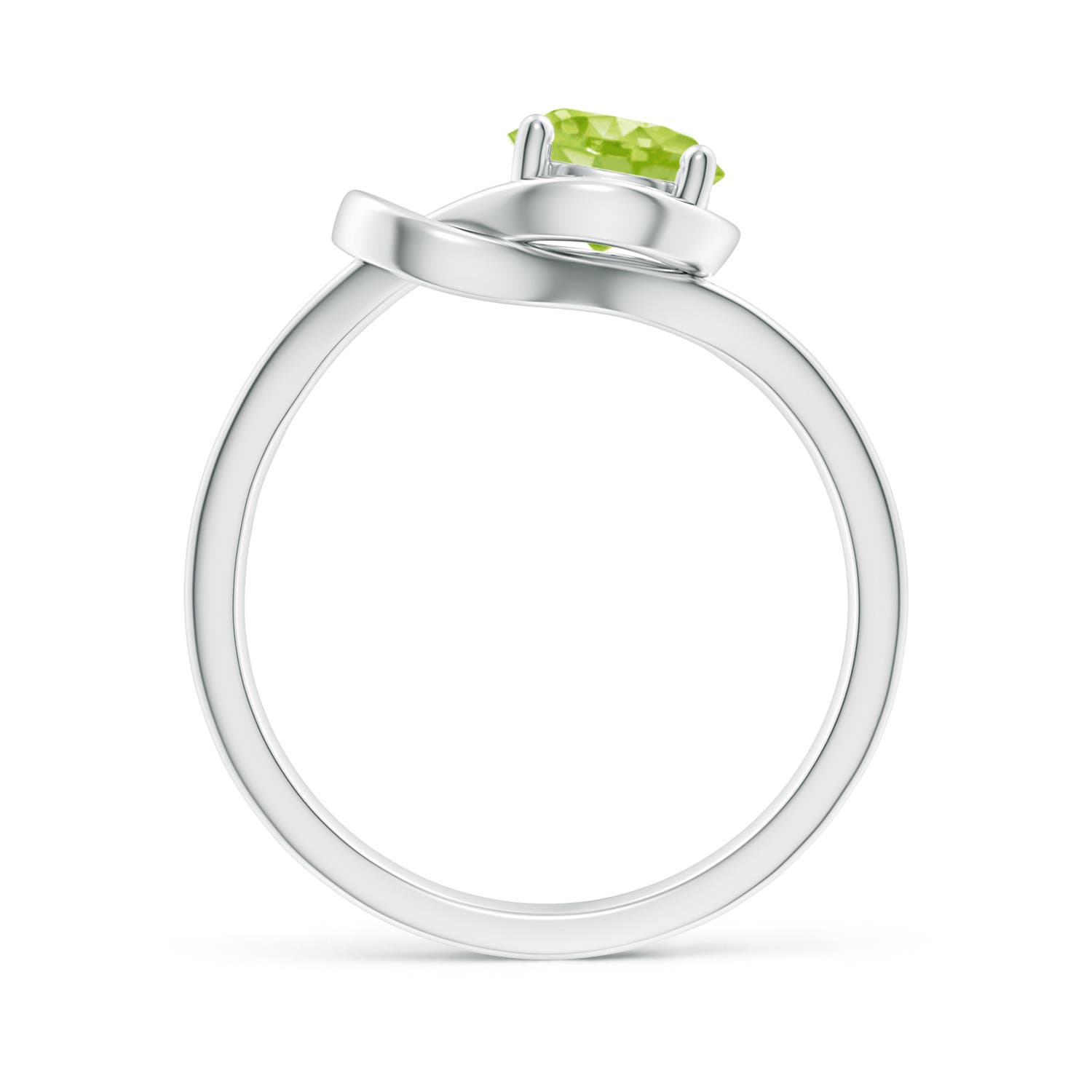 AA - Peridot / 0.95 CT / 14 KT White Gold