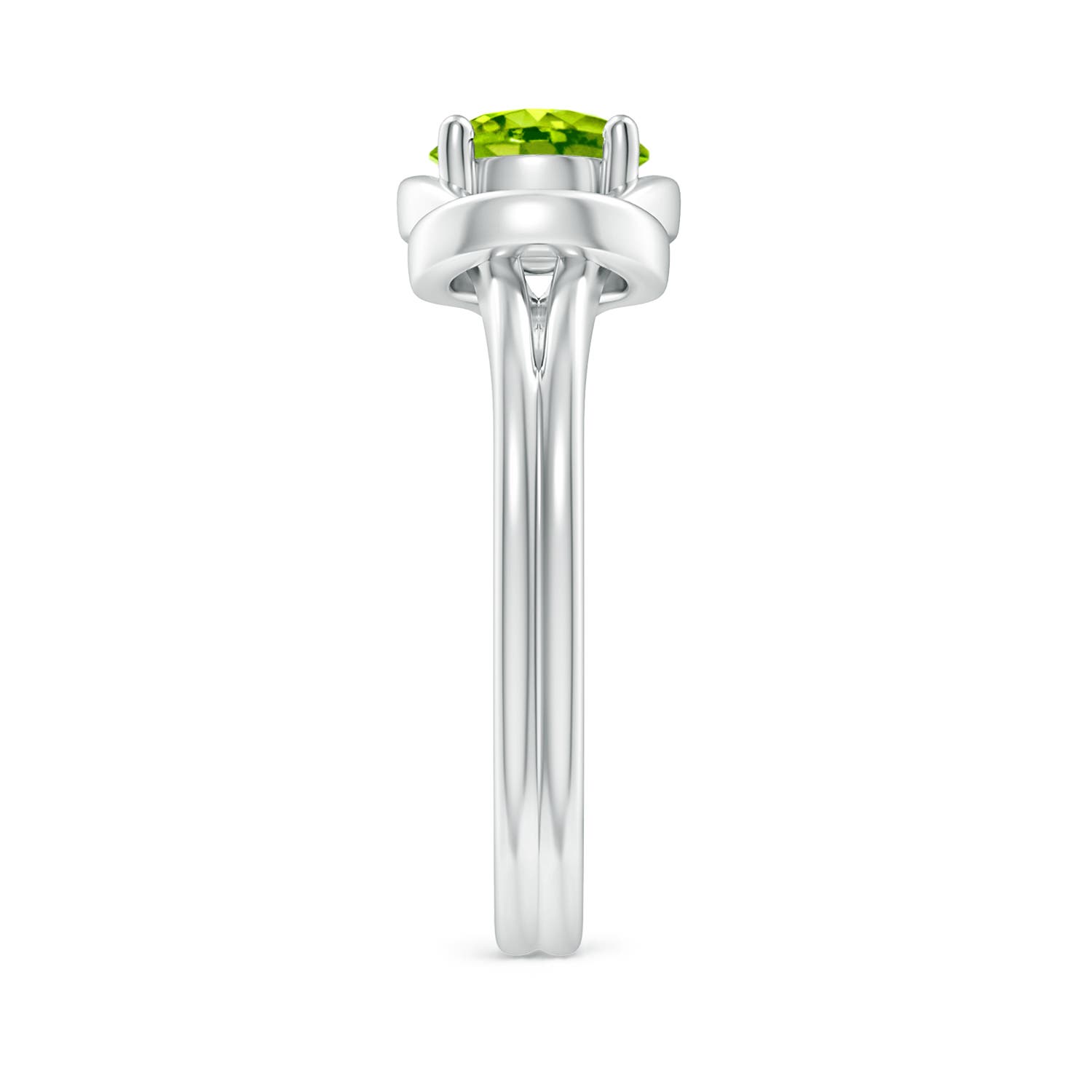 AAA - Peridot / 0.95 CT / 14 KT White Gold