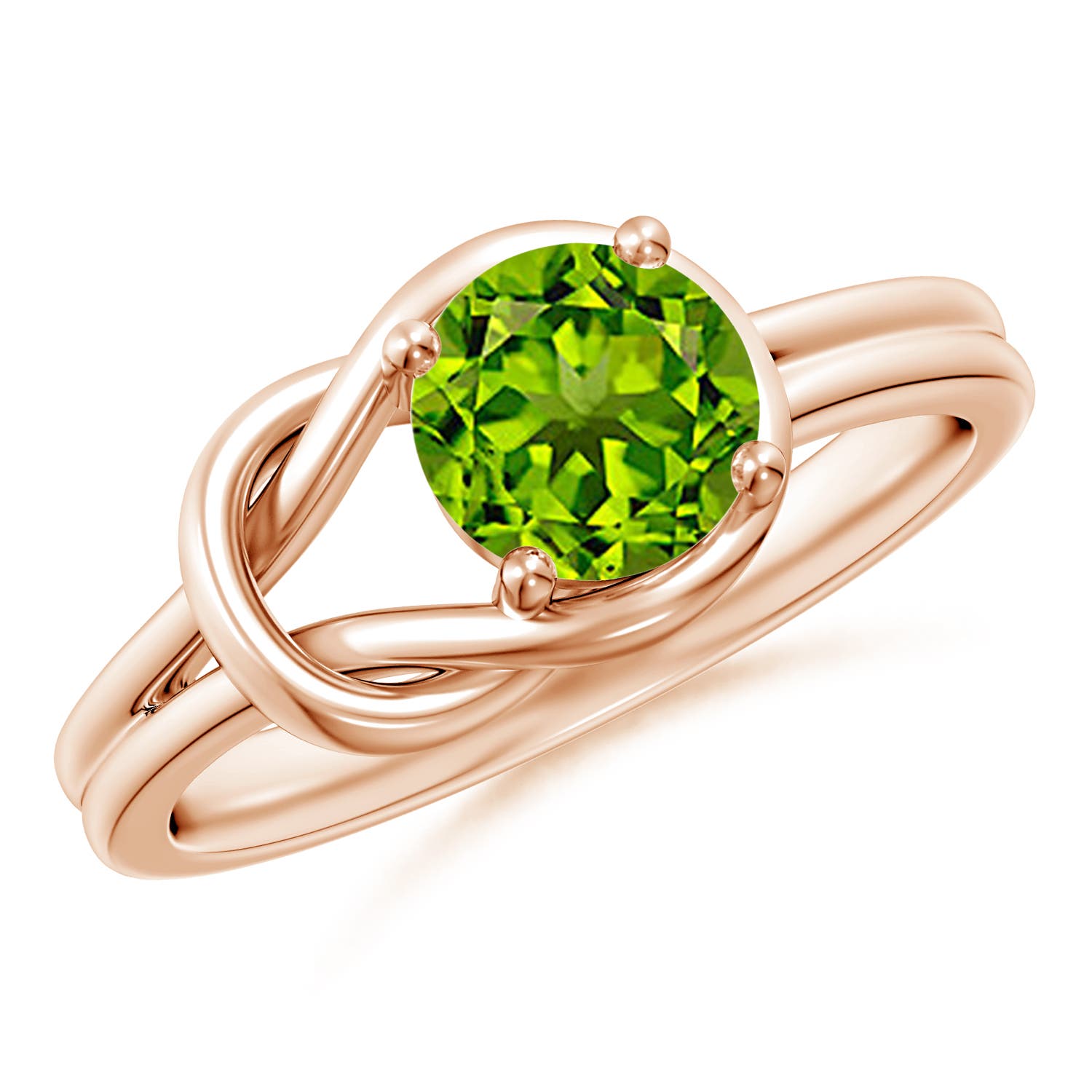 AAAA - Peridot / 0.95 CT / 14 KT Rose Gold