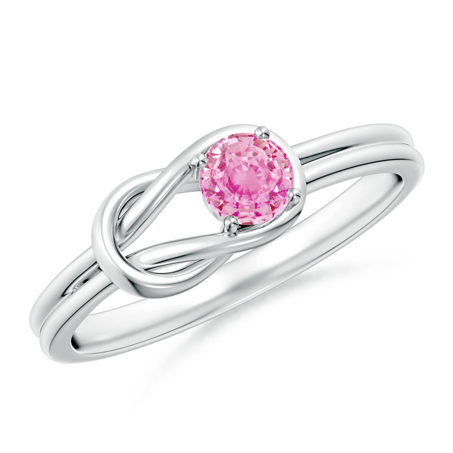 A - Pink Sapphire / 0.33 CT / 14 KT White Gold