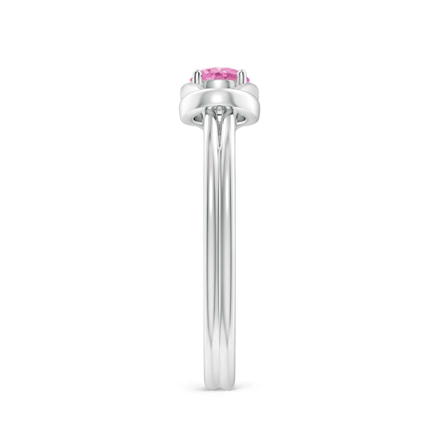 A - Pink Sapphire / 0.33 CT / 14 KT White Gold