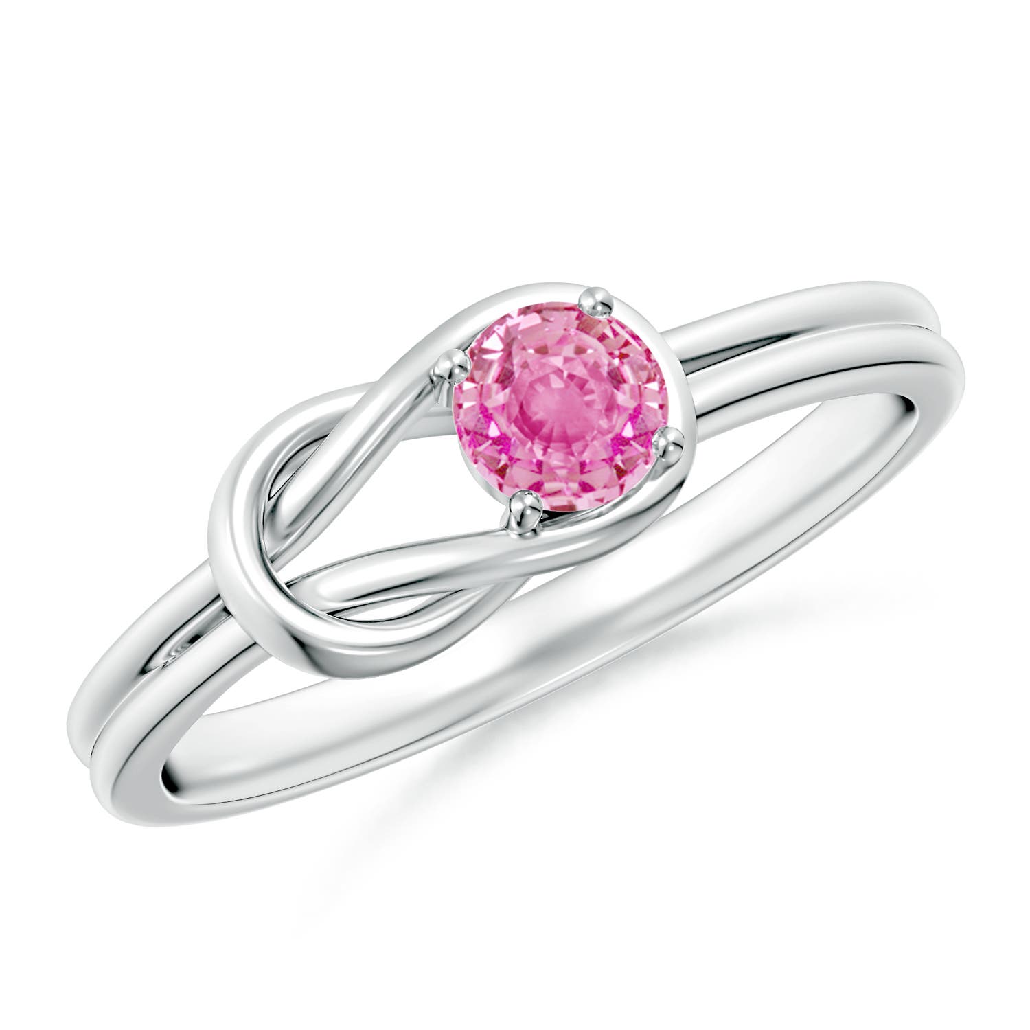 AA - Pink Sapphire / 0.33 CT / 14 KT White Gold