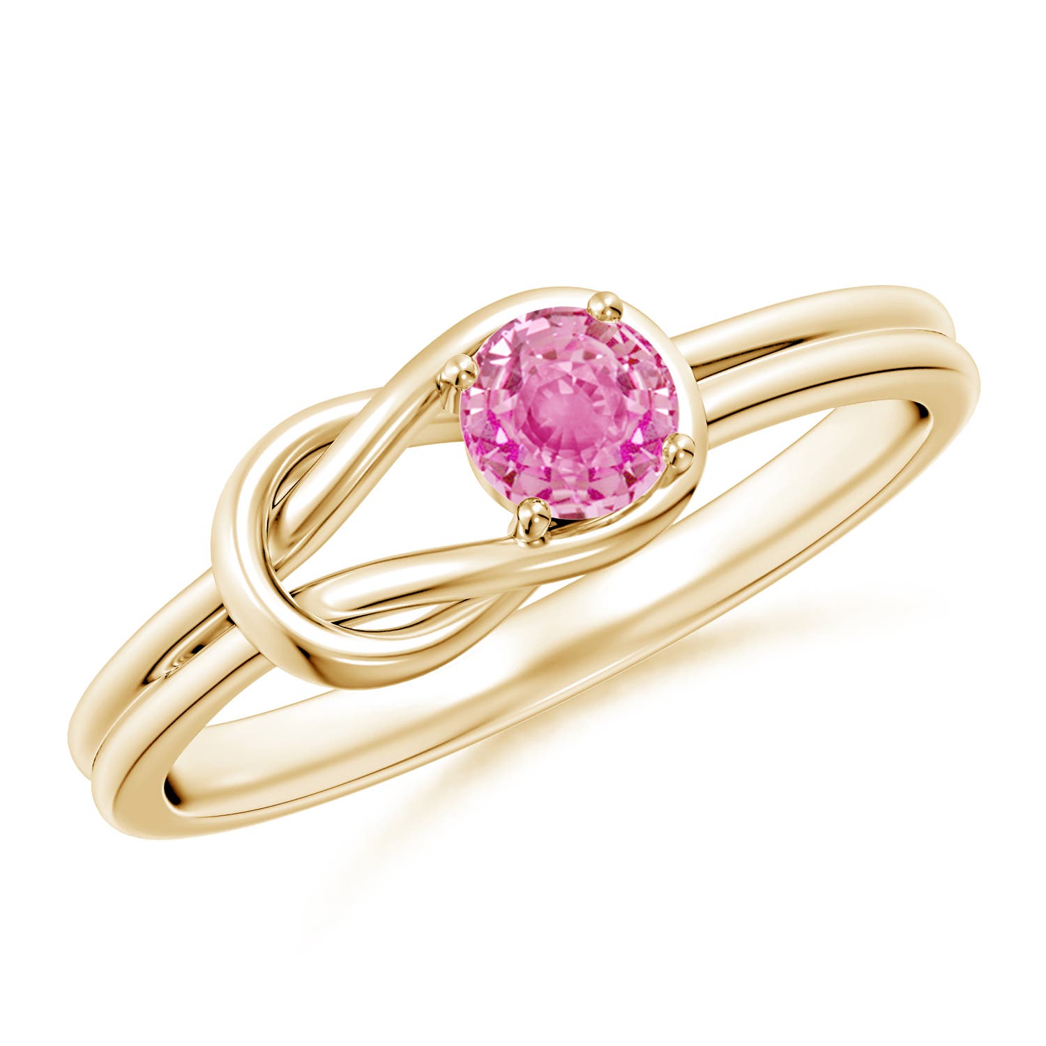 AA - Pink Sapphire / 0.33 CT / 14 KT Yellow Gold