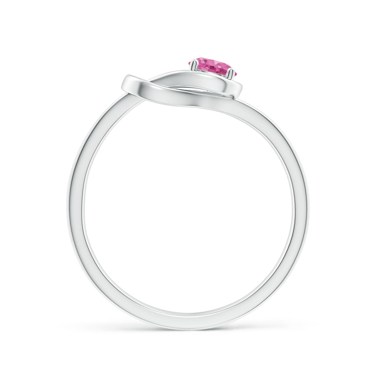 AAA - Pink Sapphire / 0.33 CT / 14 KT White Gold