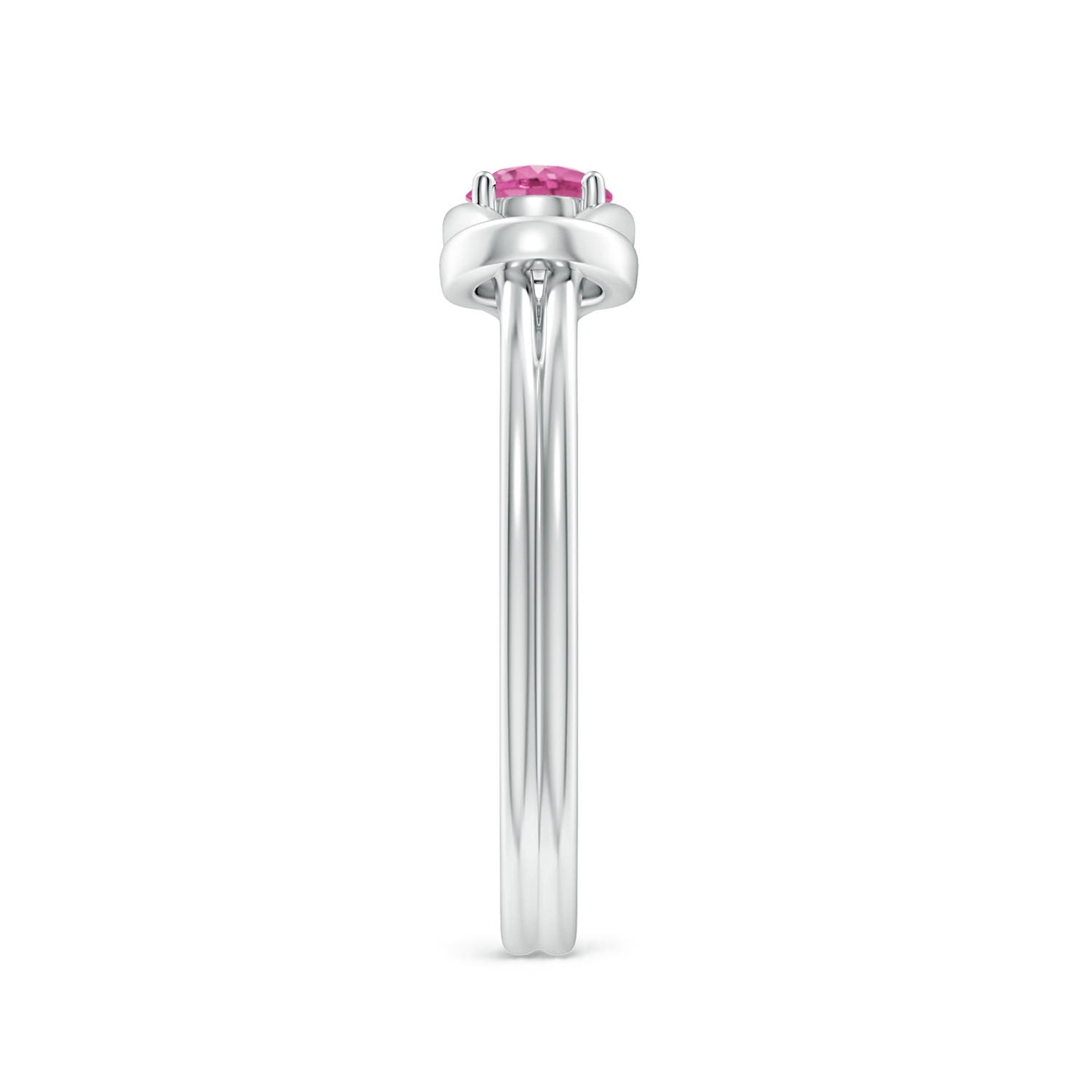 AAA - Pink Sapphire / 0.33 CT / 14 KT White Gold