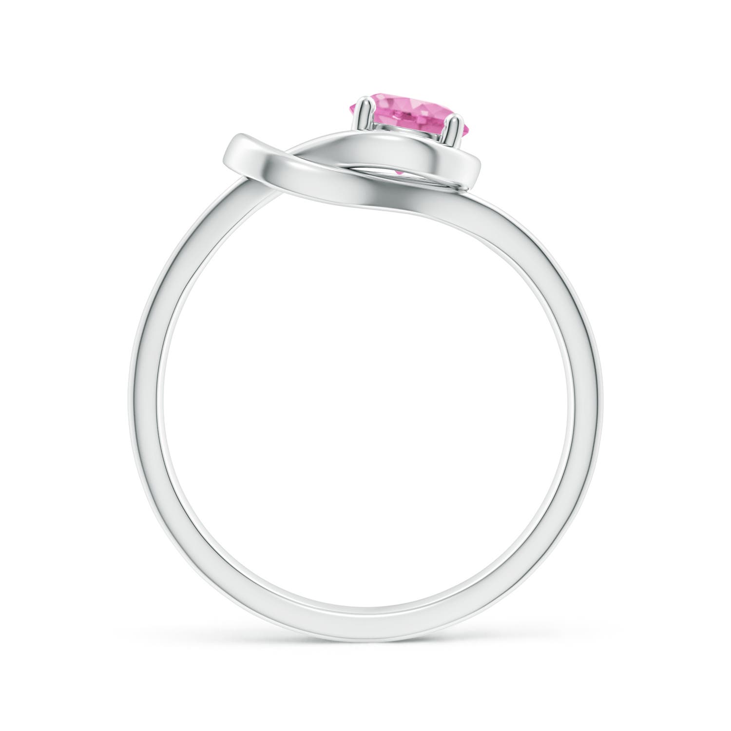 A - Pink Sapphire / 0.6 CT / 14 KT White Gold