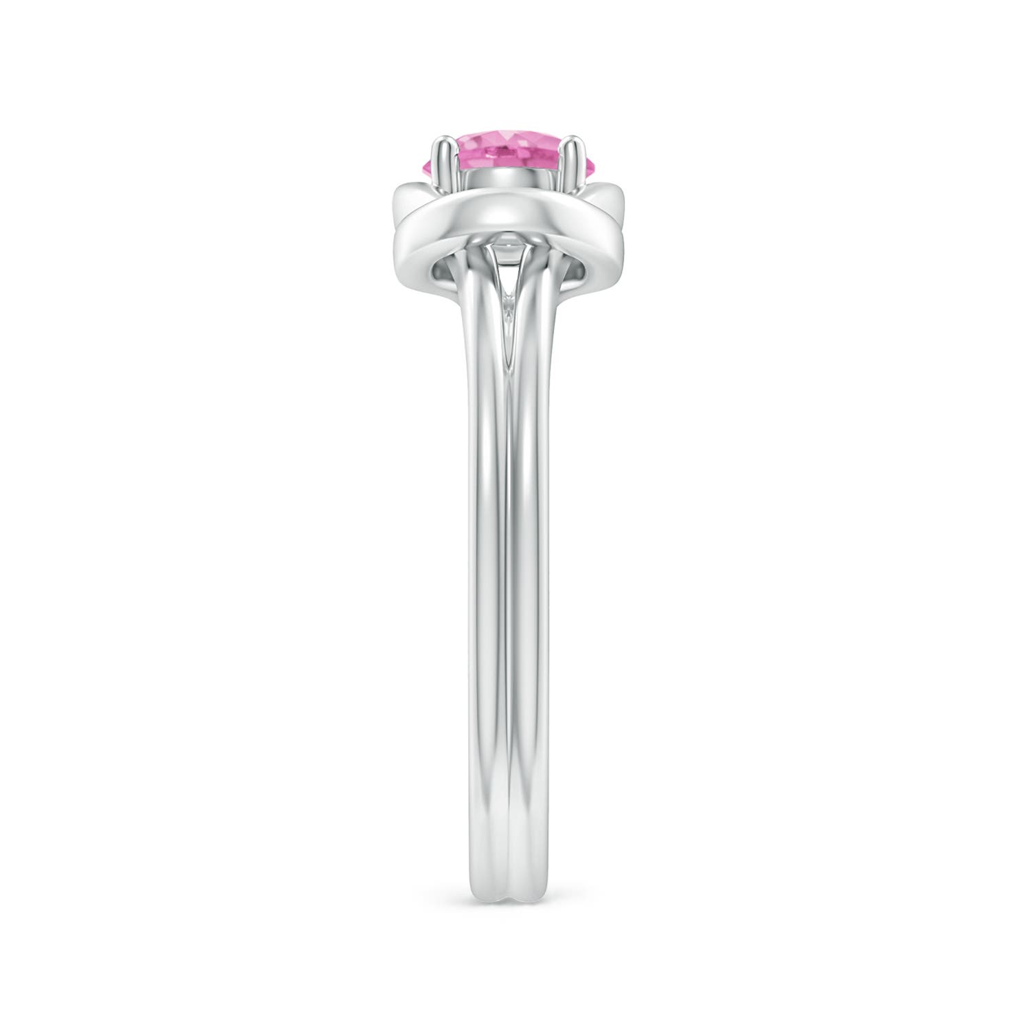 A - Pink Sapphire / 0.6 CT / 14 KT White Gold