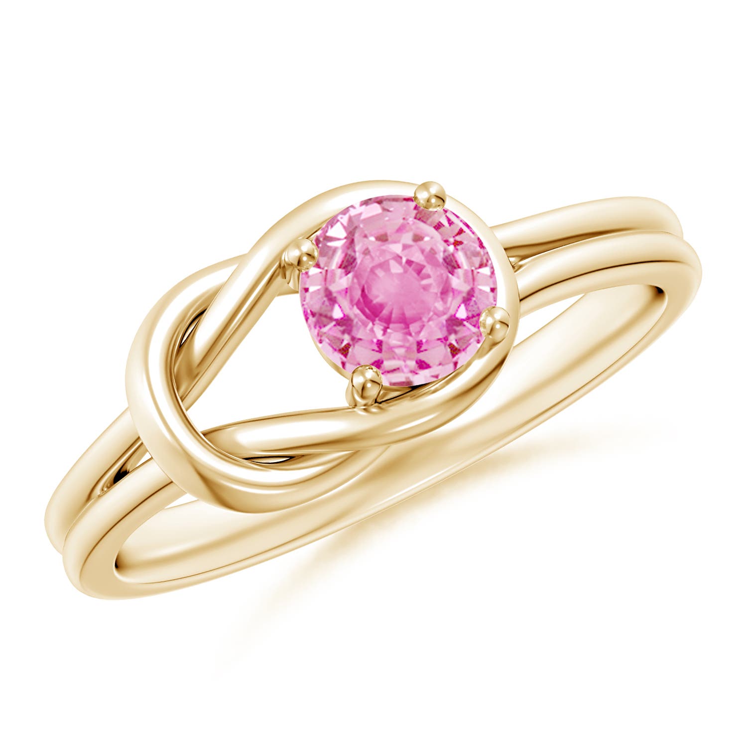 A - Pink Sapphire / 0.6 CT / 14 KT Yellow Gold