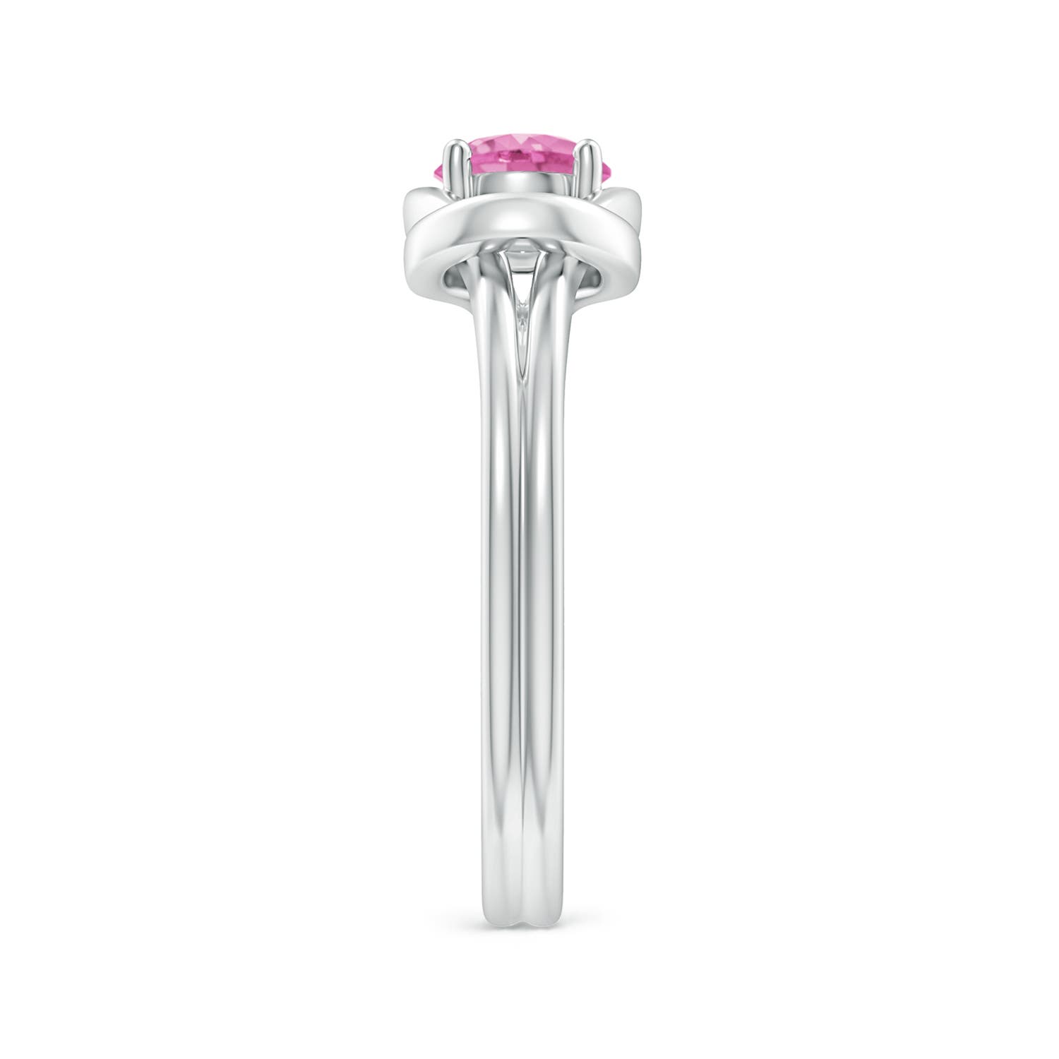 AA - Pink Sapphire / 0.6 CT / 14 KT White Gold