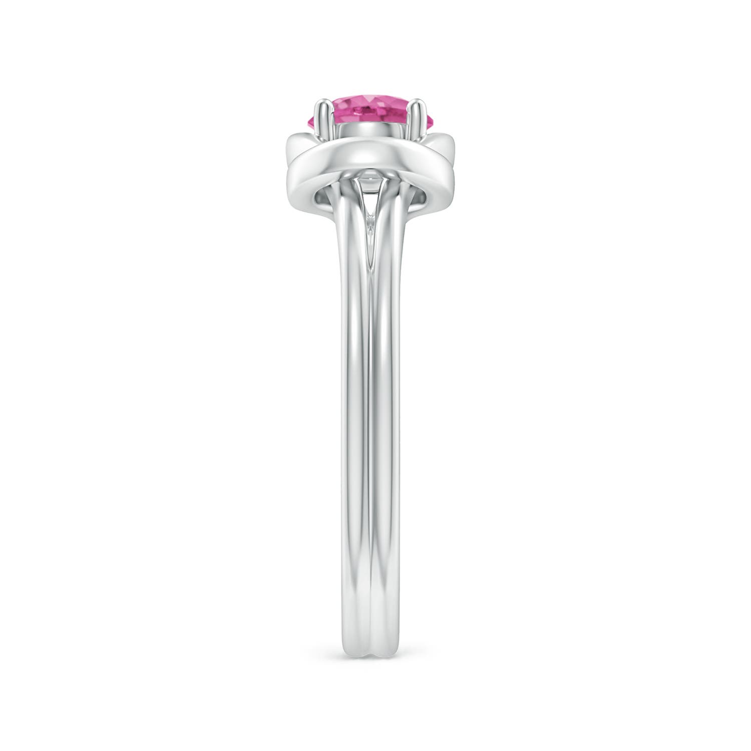 AAA - Pink Sapphire / 0.6 CT / 14 KT White Gold