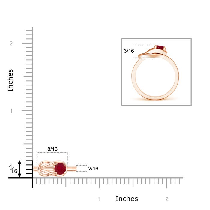 AA - Ruby / 0.34 CT / 14 KT Rose Gold