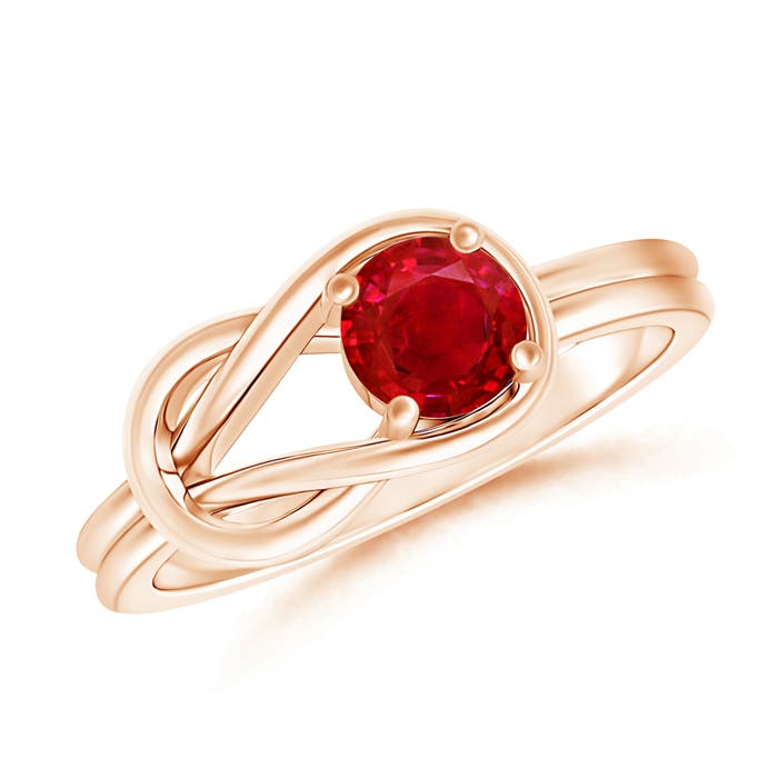 AAA - Ruby / 0.34 CT / 14 KT Rose Gold