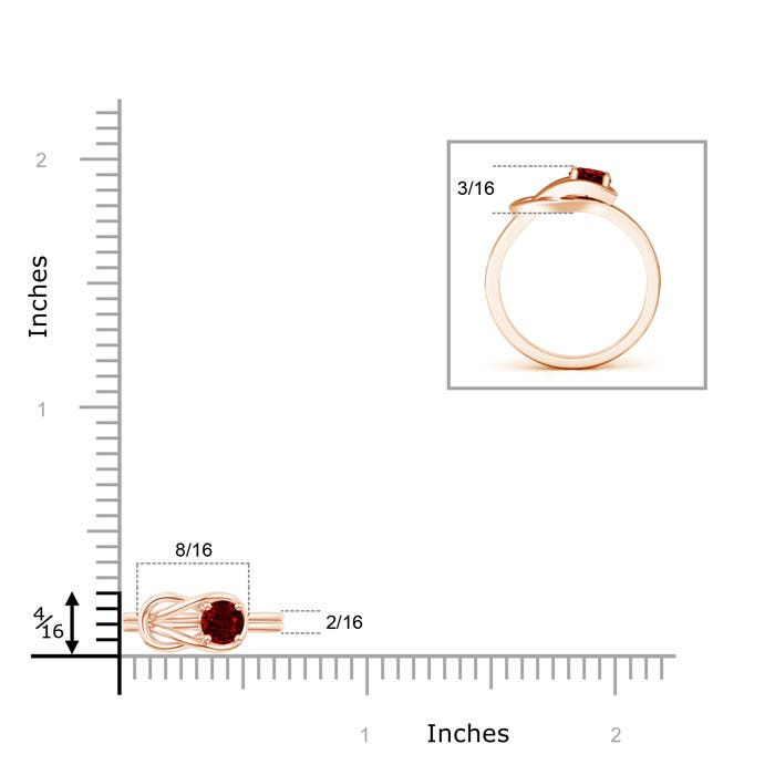 AAAA - Ruby / 0.34 CT / 14 KT Rose Gold